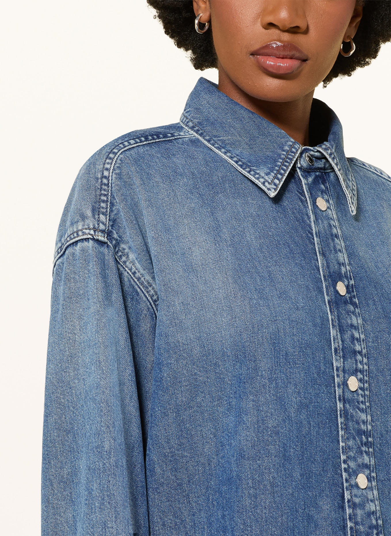 HAIKURE Chemise en jean oversize VICTORIA: BLEU