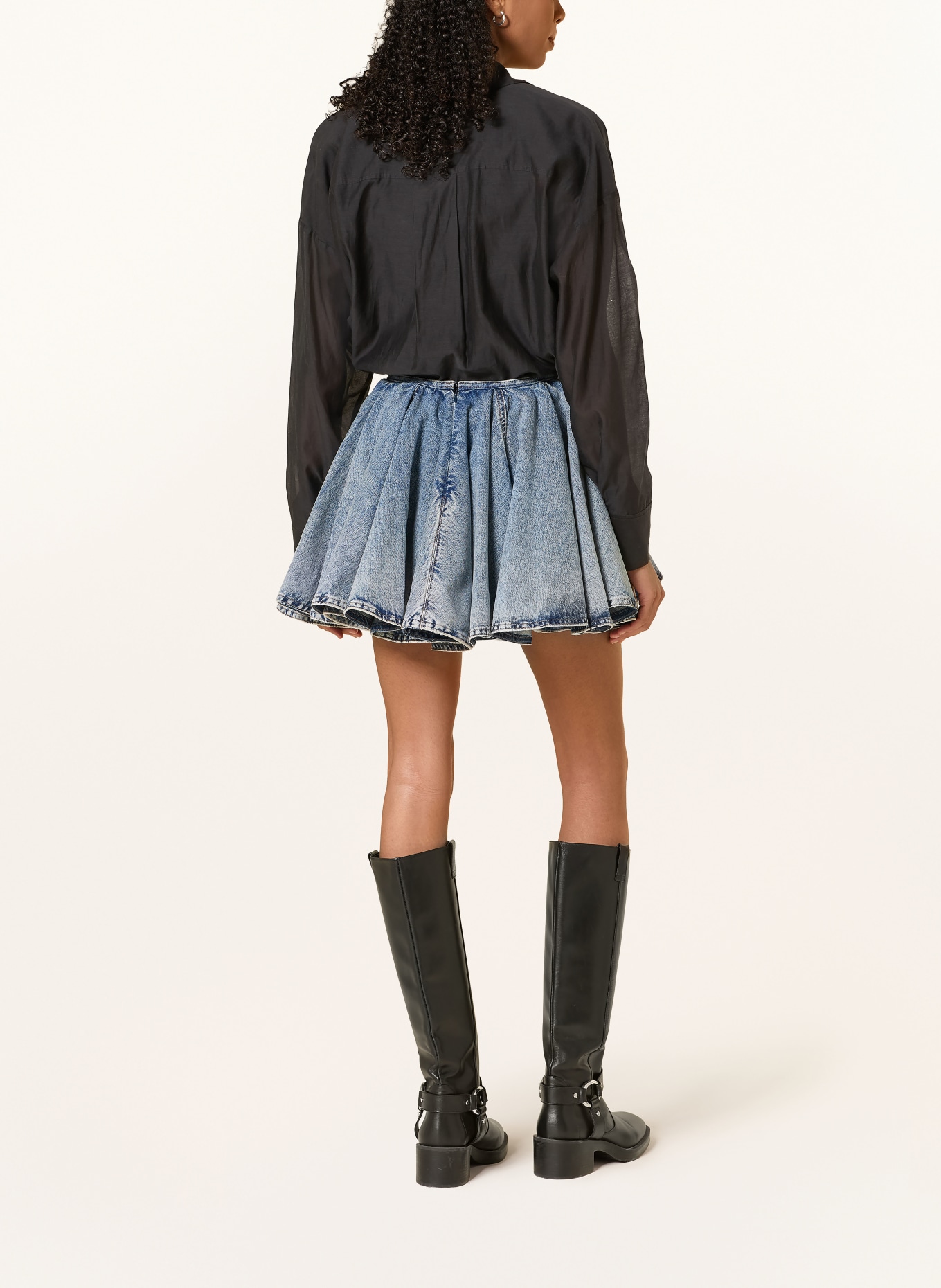 HAIKURE ZIGGY Denim Skirt: BLUE