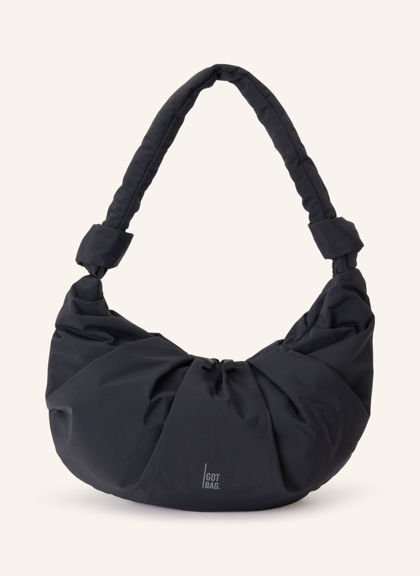 GOT BAG Schoudertas PLEAT MOON BAG LARGE: ZWART