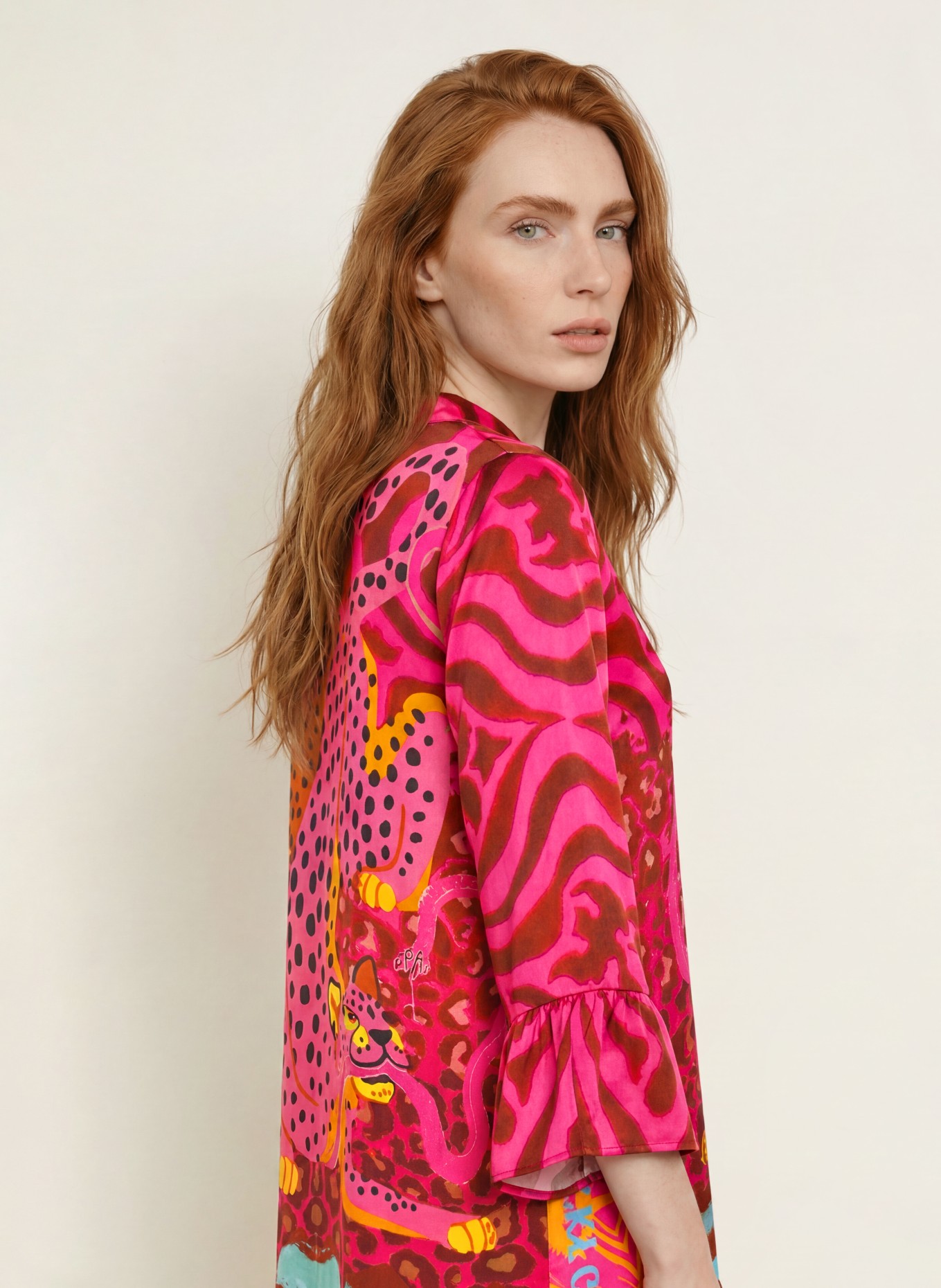 miss goodlife Rochie din satin: ROZ / PORTOCALIU NEON / TURCOAZ