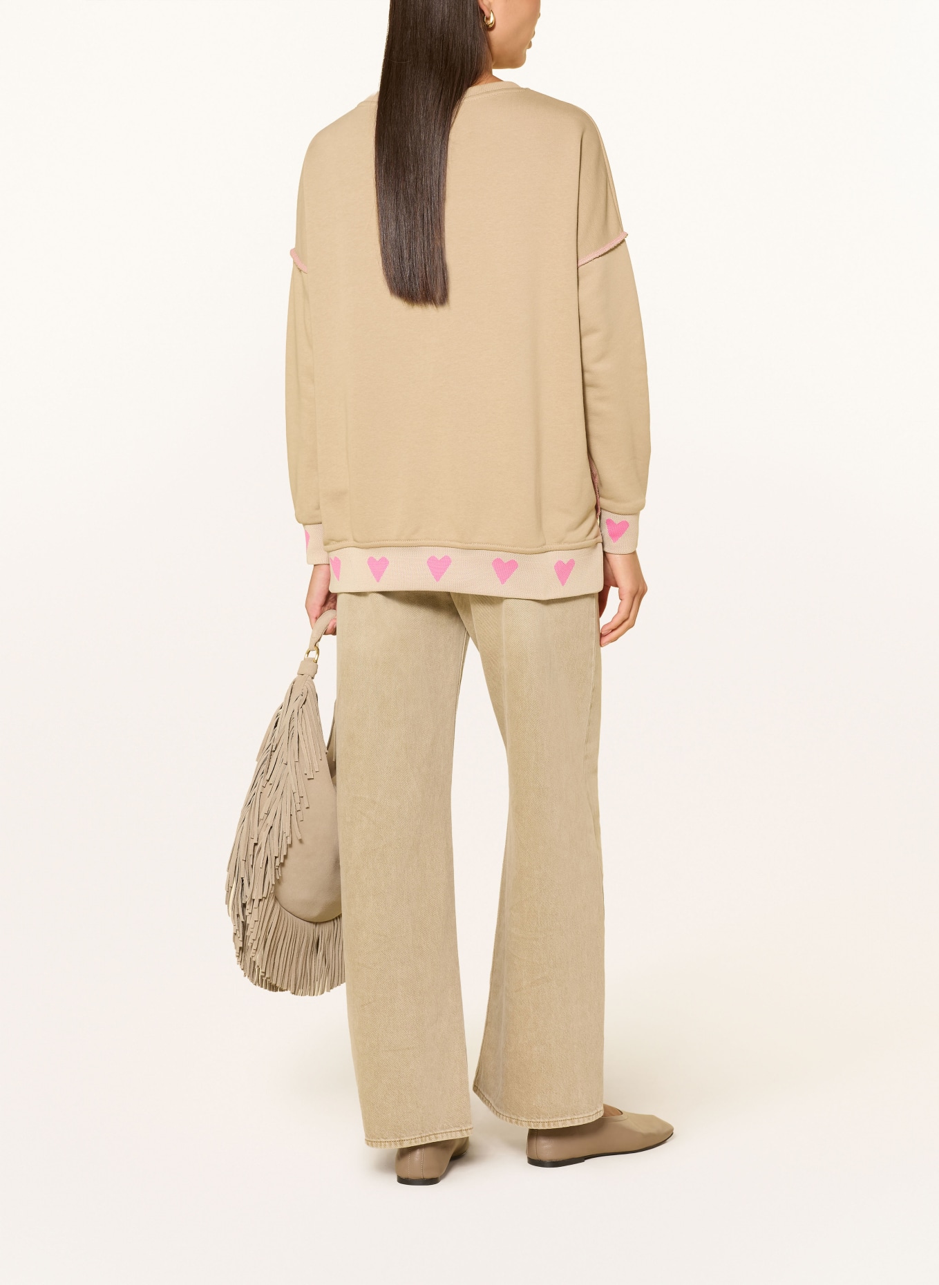 miss goodlife Tröja med strass: BEIGE