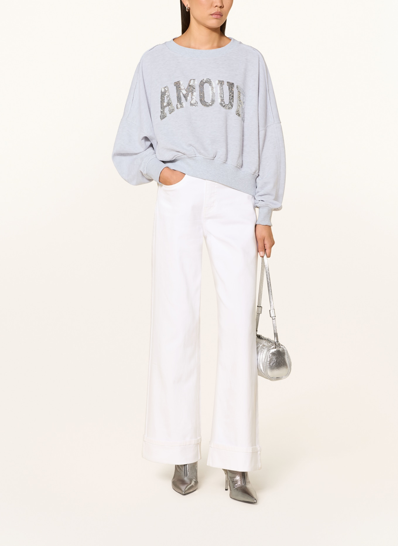 miss goodlife Sequin Sweatshirt: GRAY