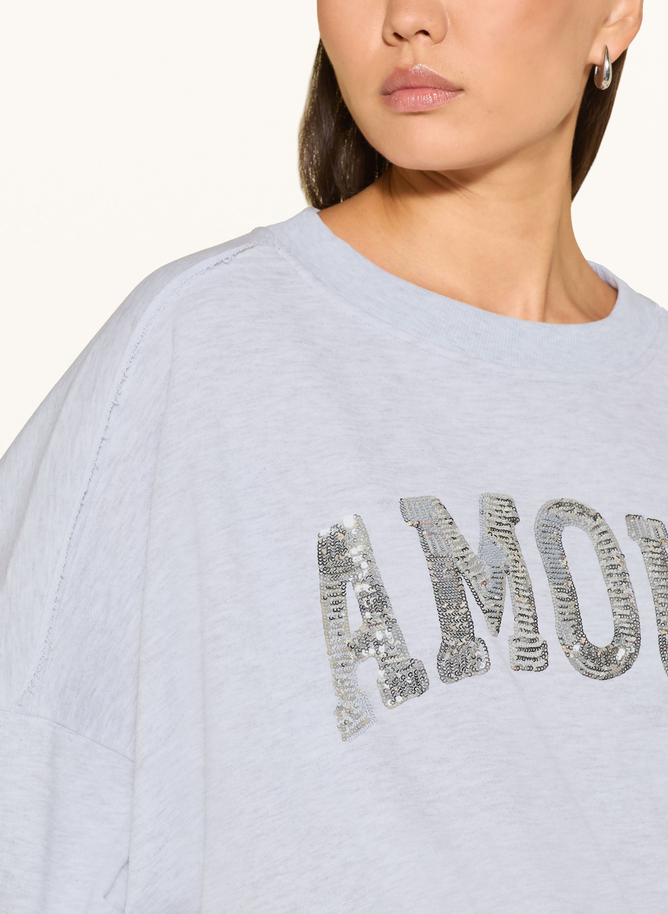 miss goodlife Sequin Sweatshirt: GRAY