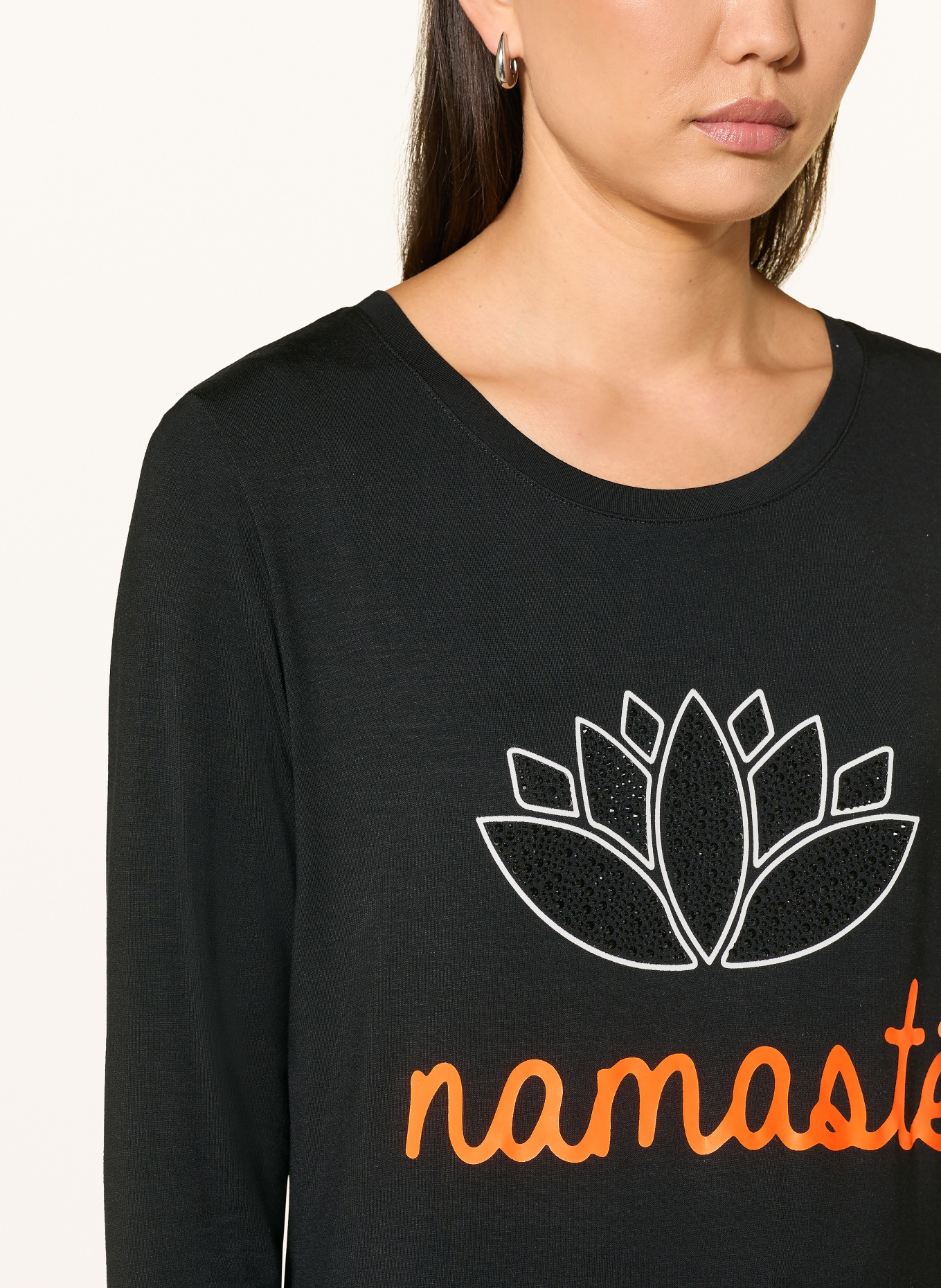 miss goodlife Longsleeve mit Pailletten: SCHWARZ