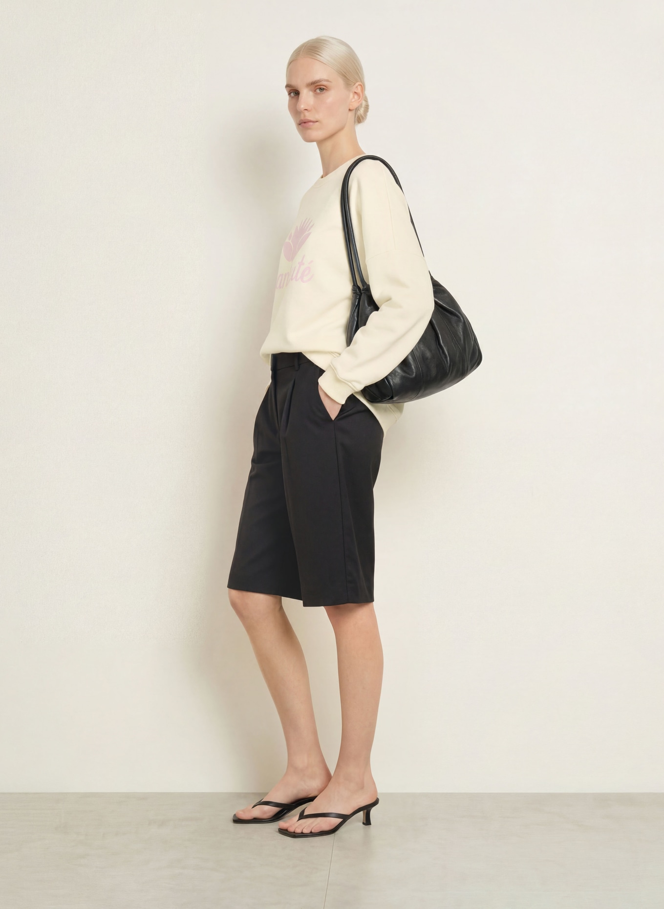 miss goodlife Oversized Sweatshirt: LIGHT YELLOW / PINK