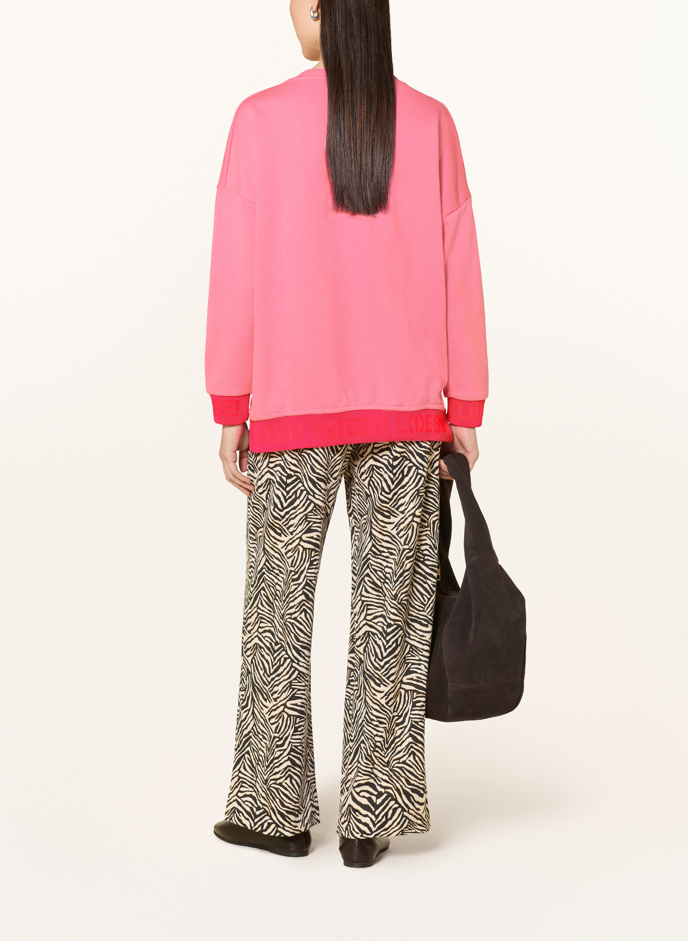 miss goodlife Sequin Sweatshirt: PINK / BEIGE / BLACK