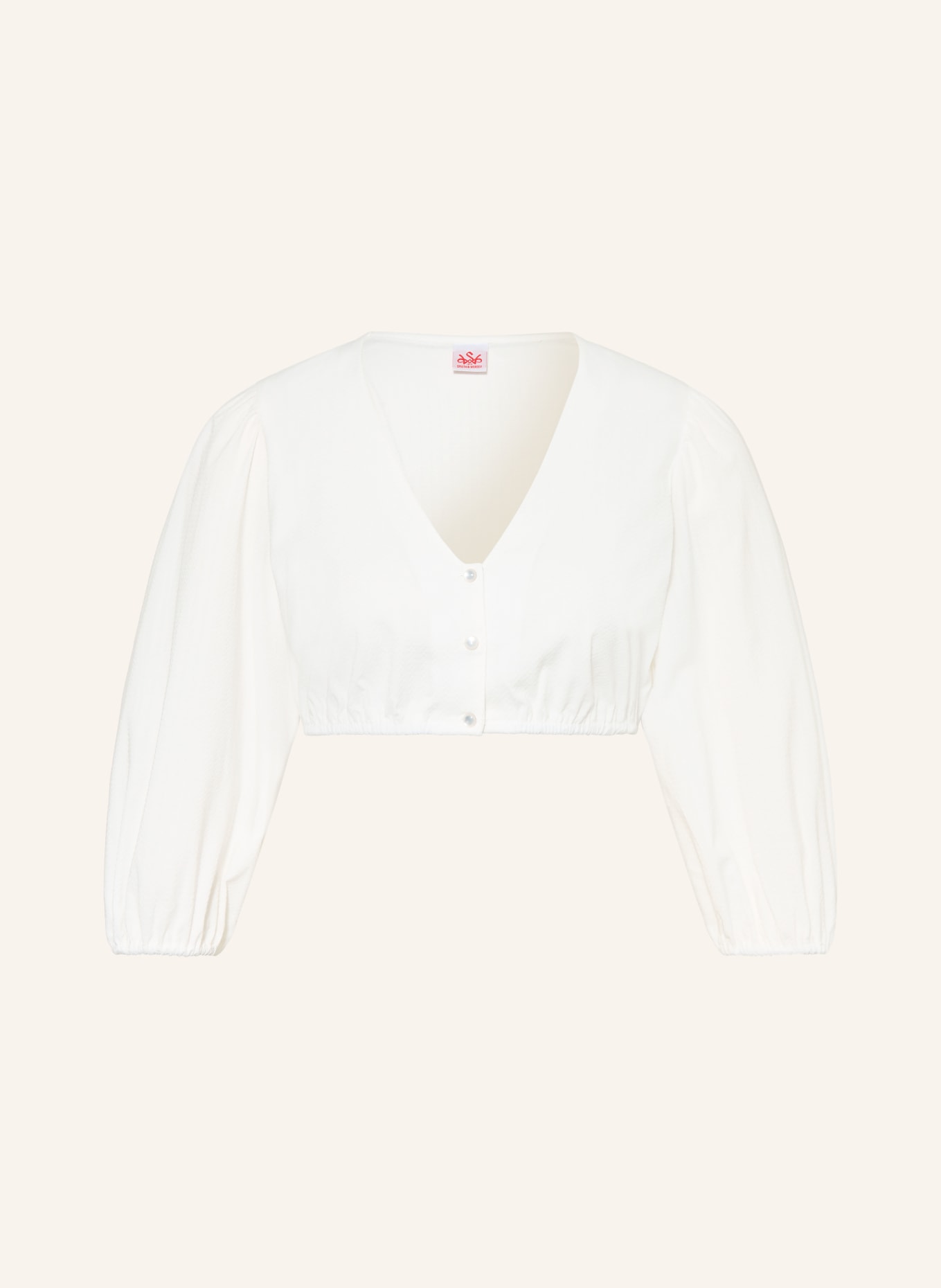 Spieth & Wensky Dirndlbluse KADETT mit 3/4-Arm: WEISS
