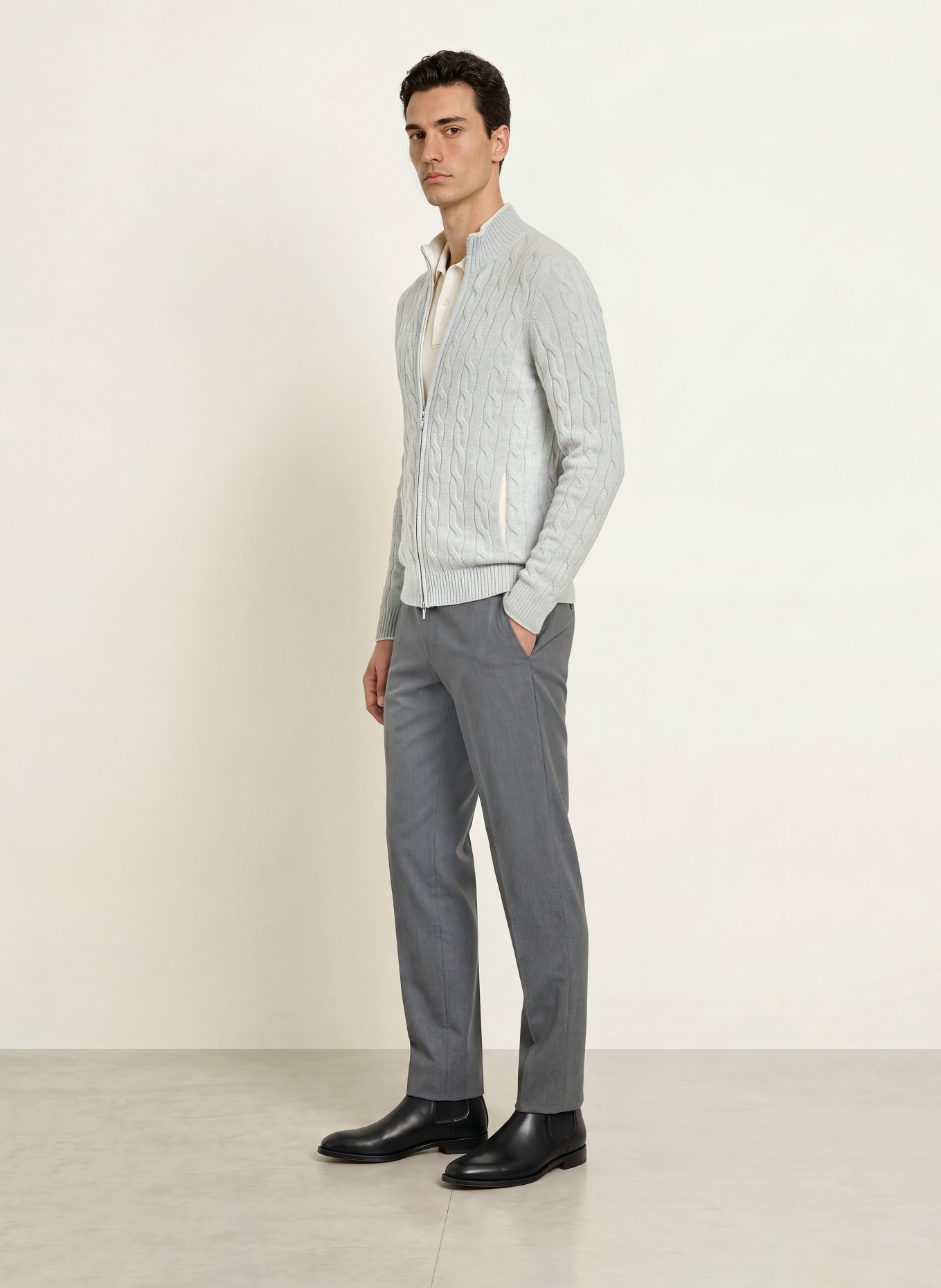 GRAN SASSO Gilet: GRIS CLAIR
