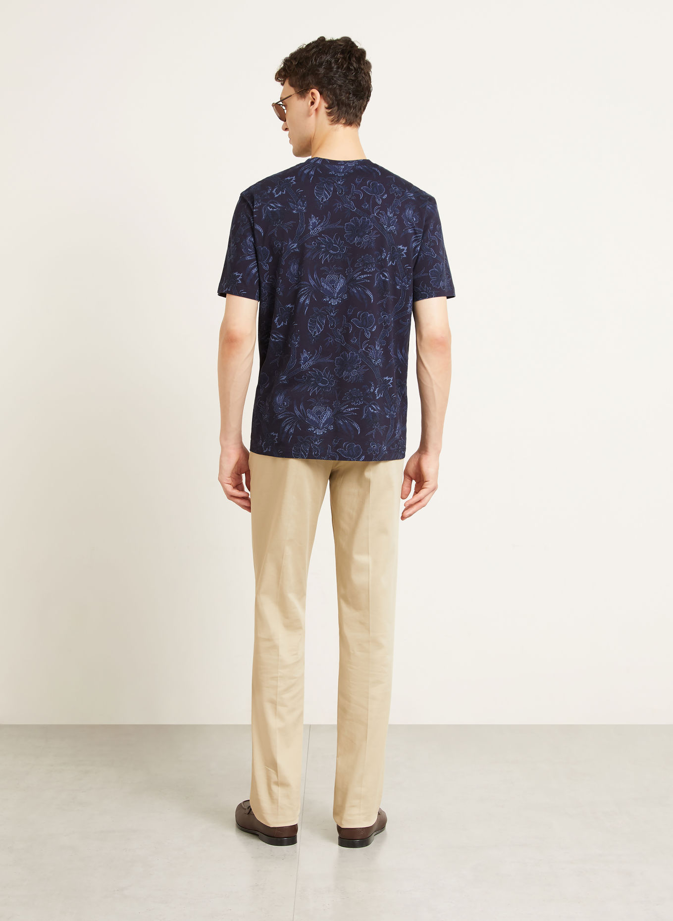 ETRO T-shirt: DONKERBLAUW / LICHTBLAUW