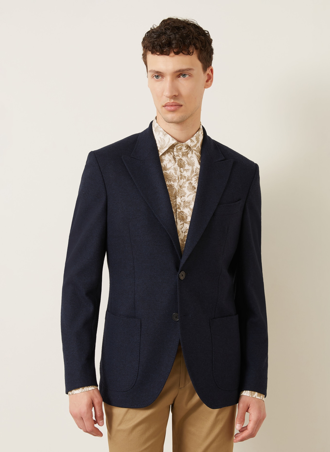 ETRO Sacou din flanel, croială slim fit: B0065
