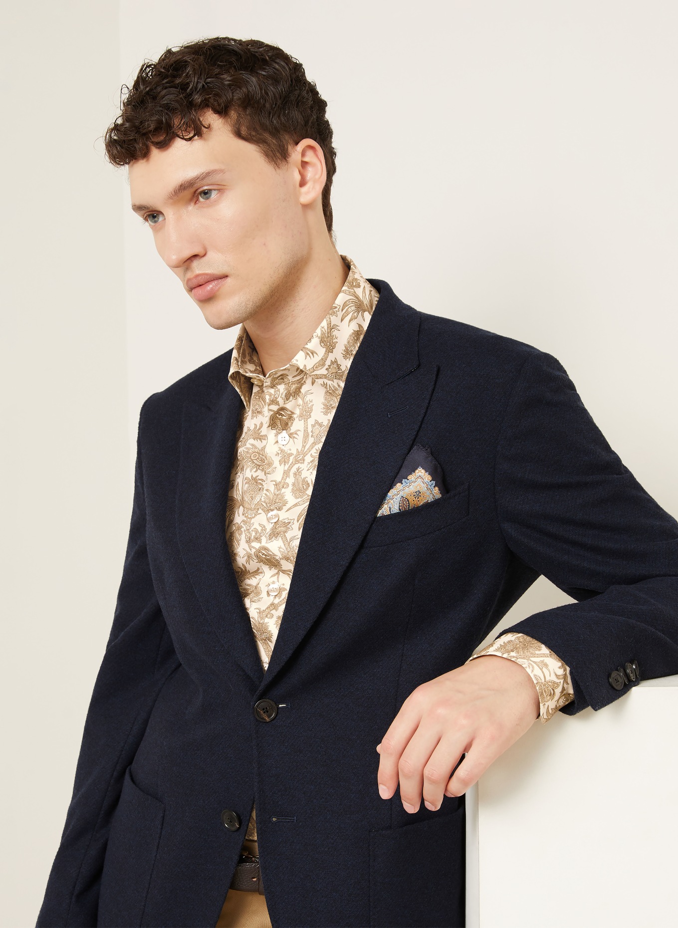 ETRO Sacou din flanel, croială slim fit: B0065