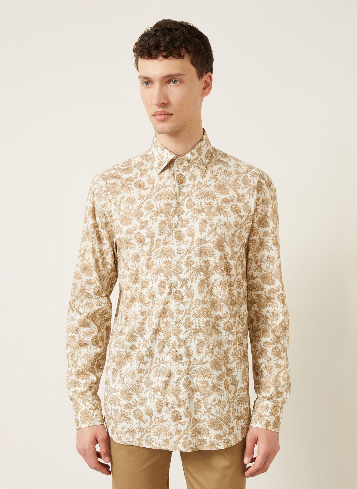 ETRO Comfort Fit Shirt: LIGHT BROWN / BEIGE
