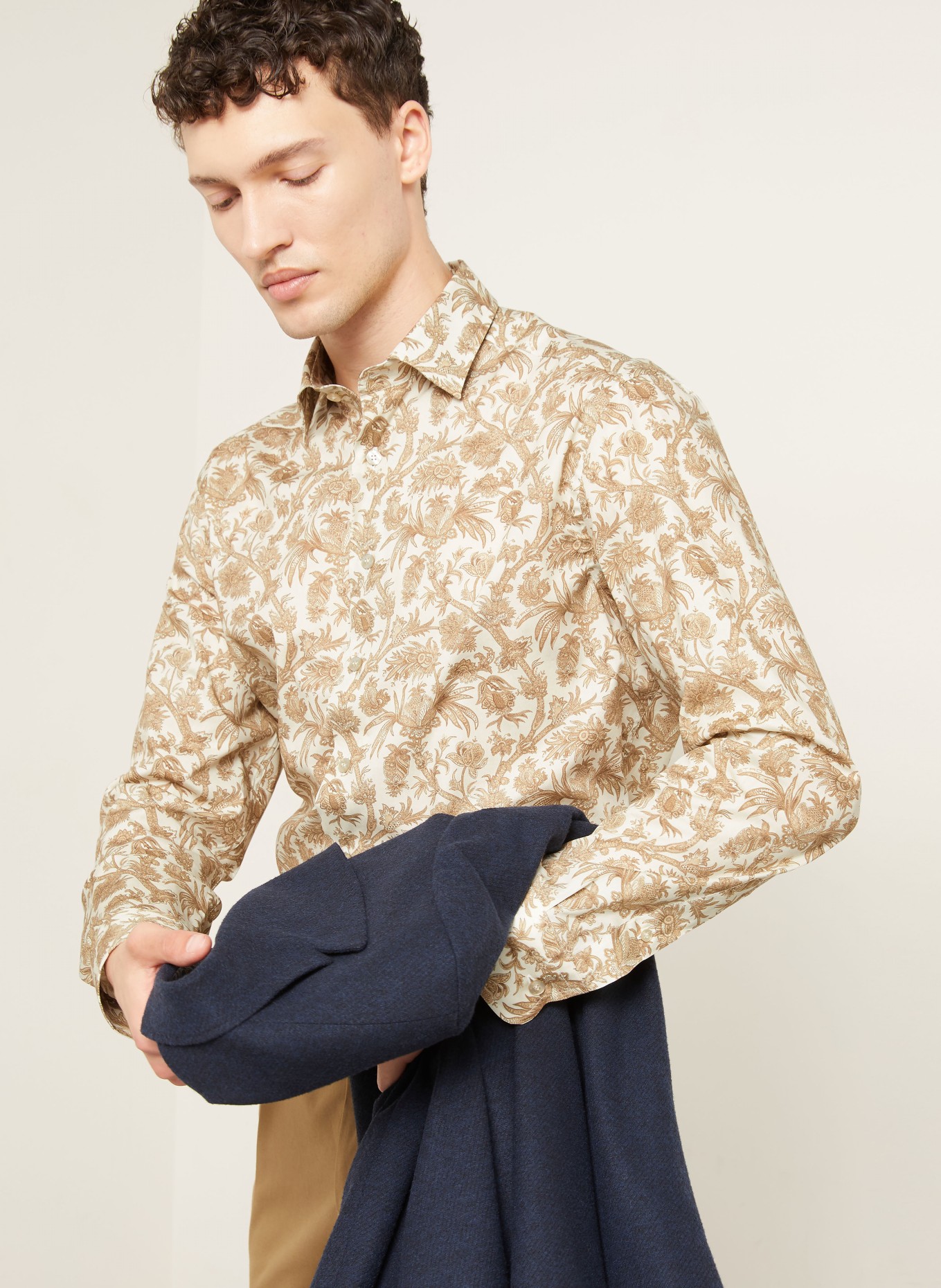 ETRO Comfort Fit Shirt: LIGHT BROWN / BEIGE