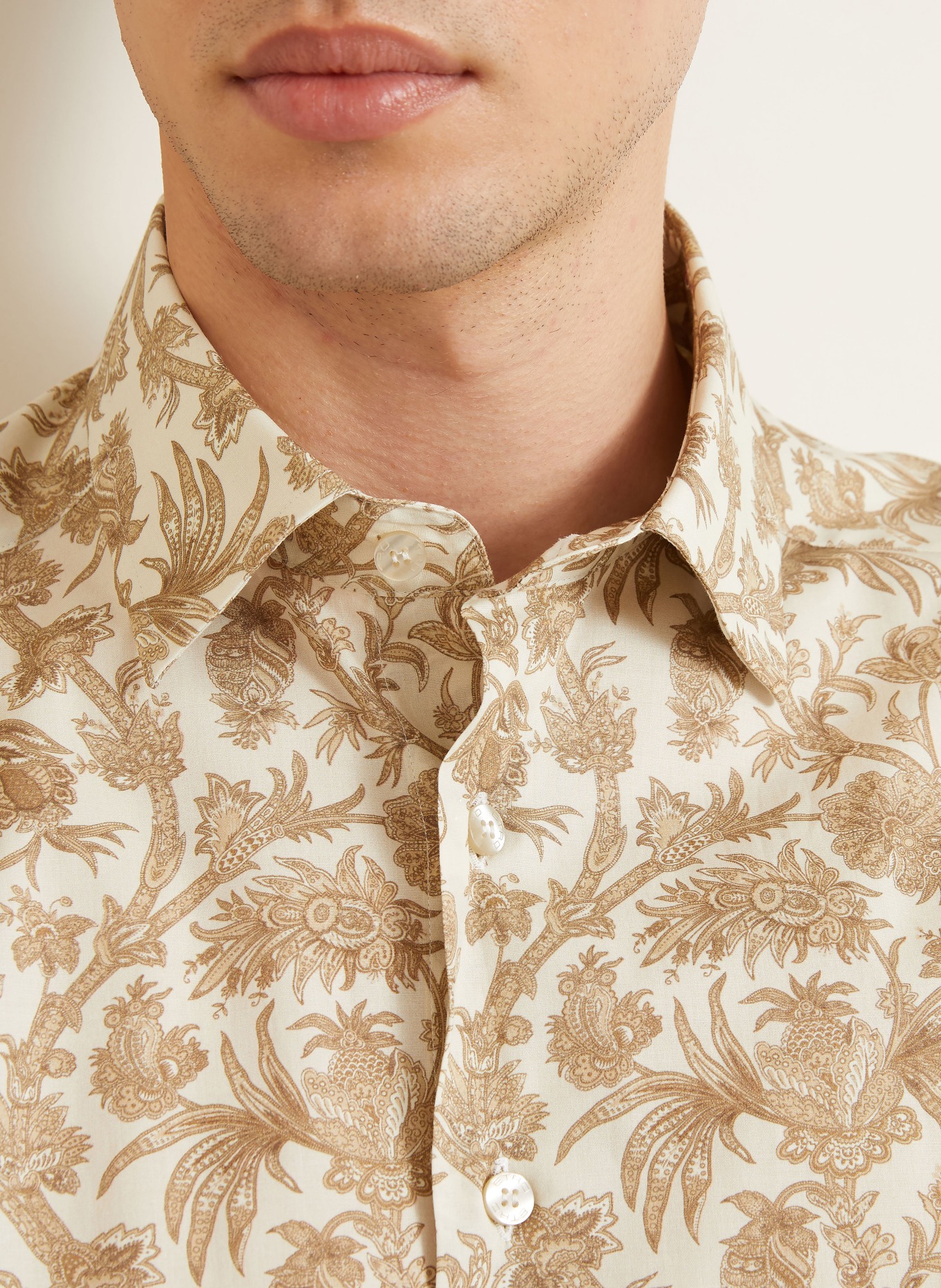ETRO Comfort Fit Shirt: LIGHT BROWN / BEIGE