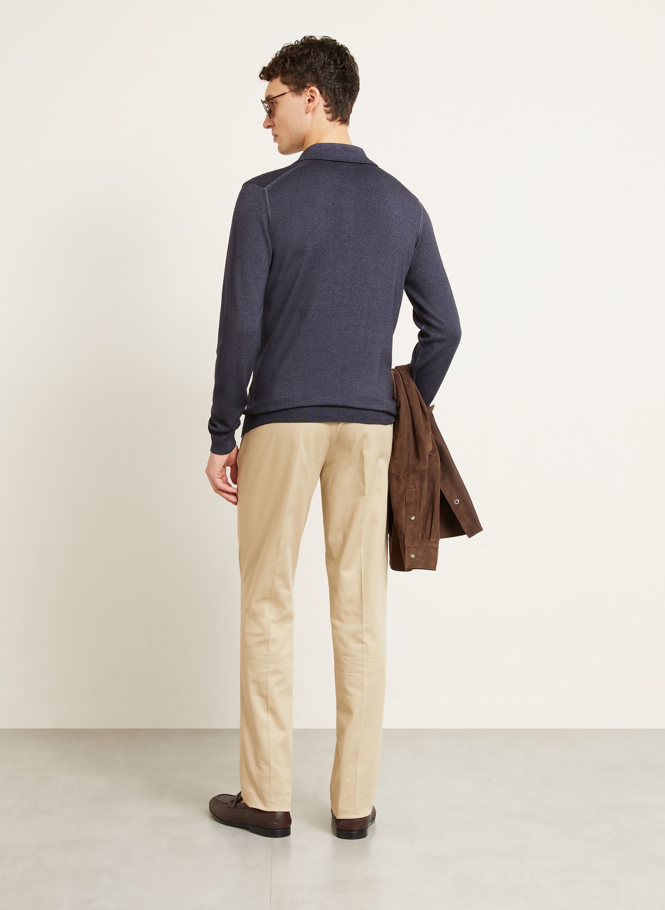ETRO Strick-Poloshirt: DUNKELBLAU