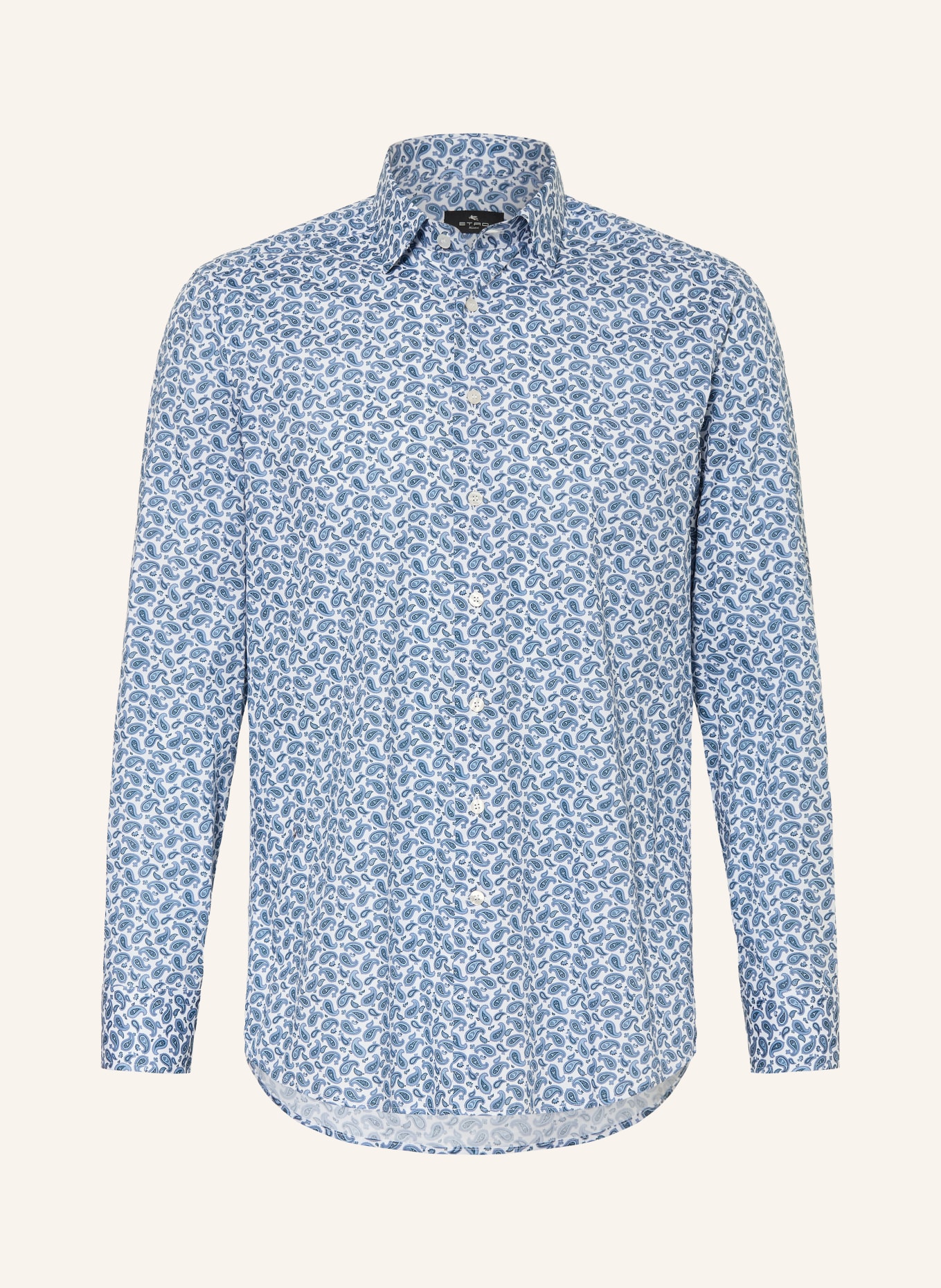 ETRO Comfort Fit Shirt: WHITE / LIGHT BLUE / DARK BLUE