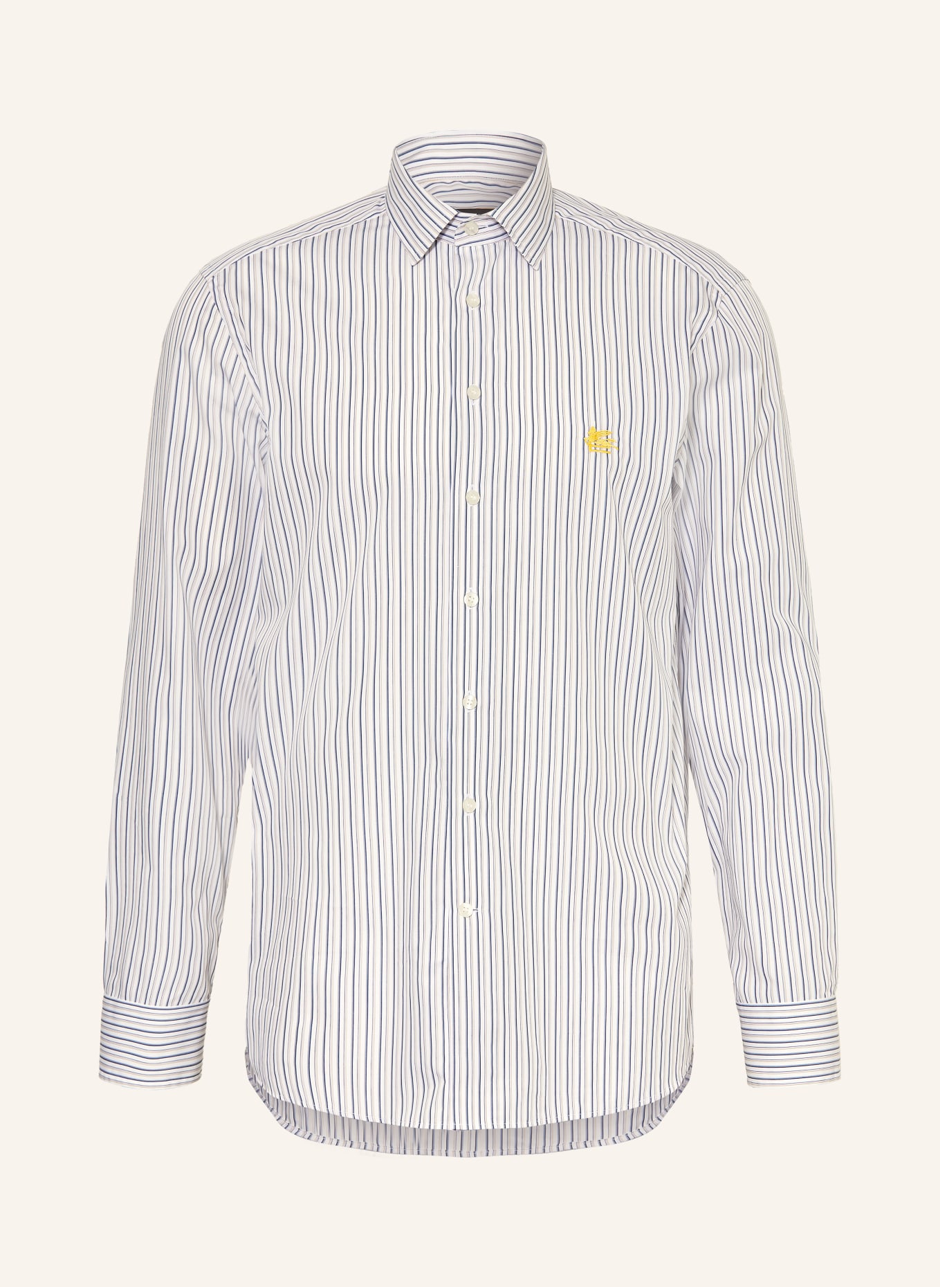 ETRO Regular-Fit Shirt: WHITE / DARK YELLOW / BLUE