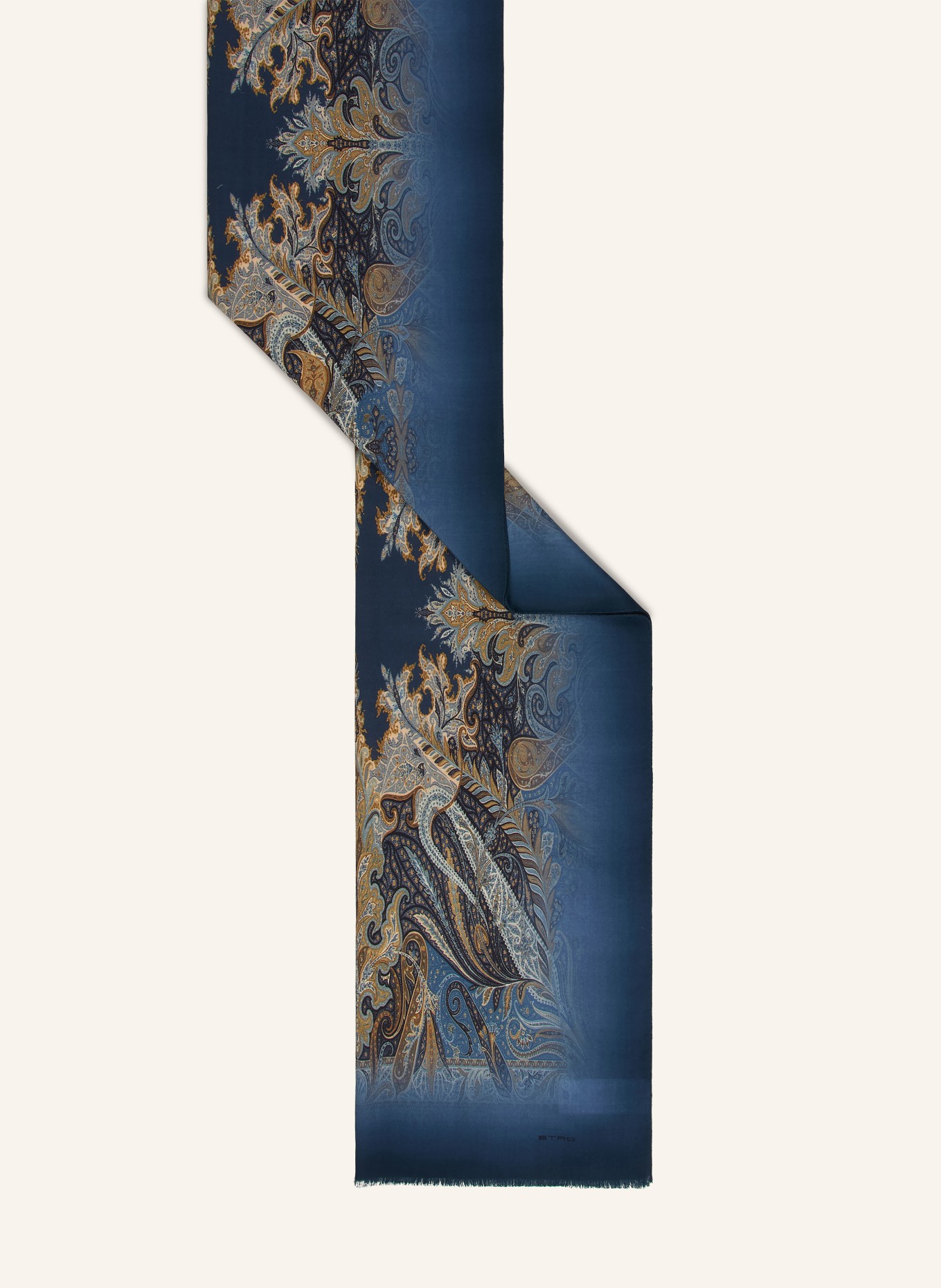 ETRO Sjaal: BLAUW / CAMEL / DONKERBLAUW