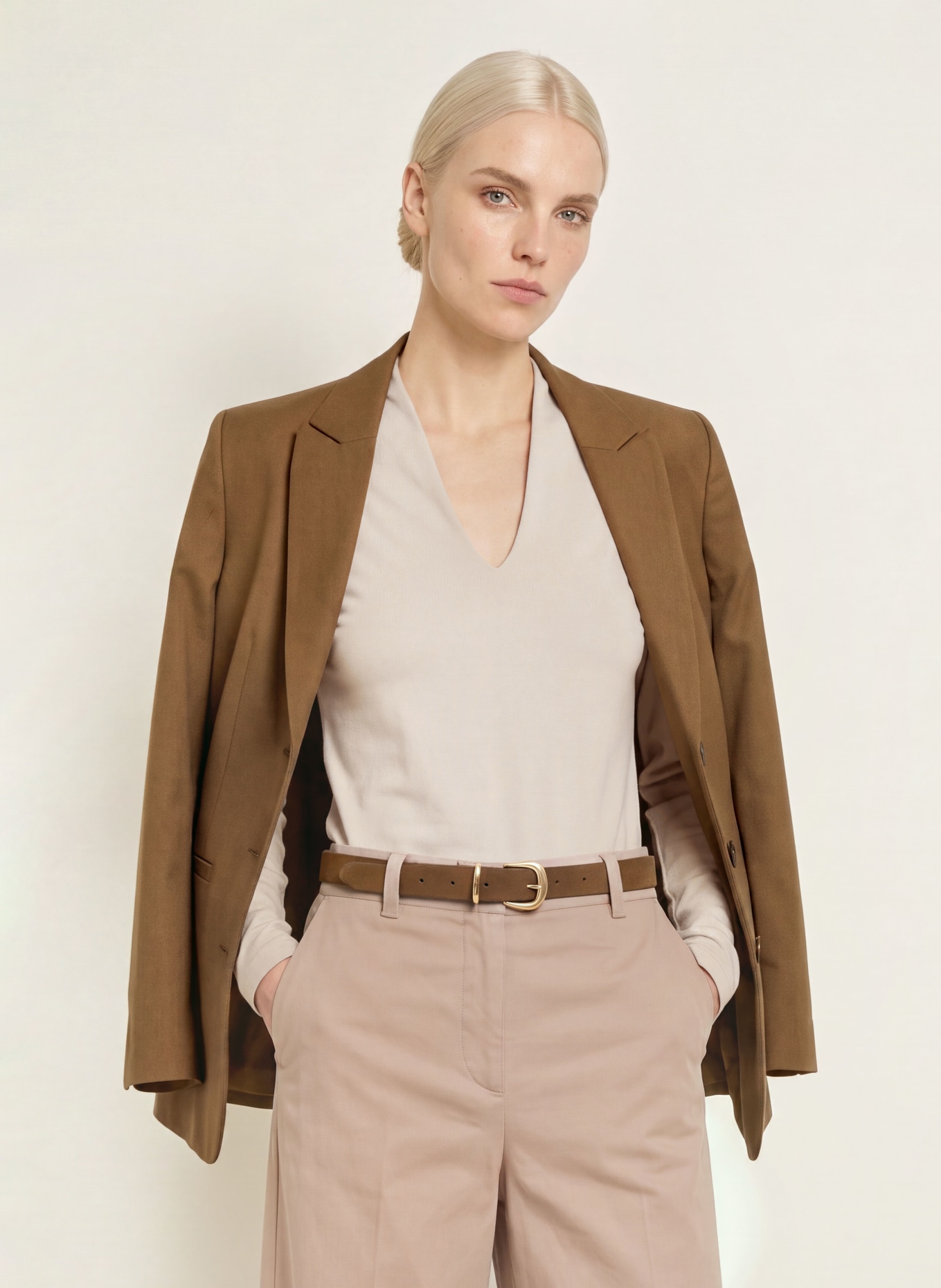 efixelle Long-sleeve shirt: BEIGE