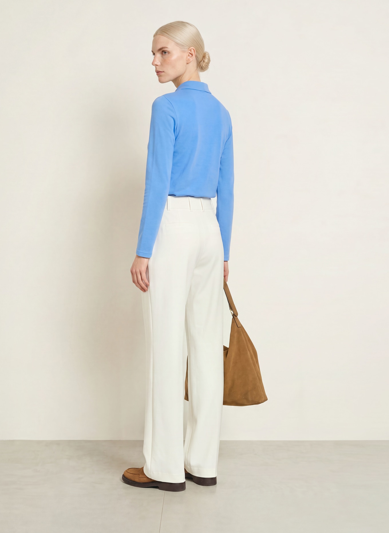 efixelle Longsleeve: LICHTBLAUW