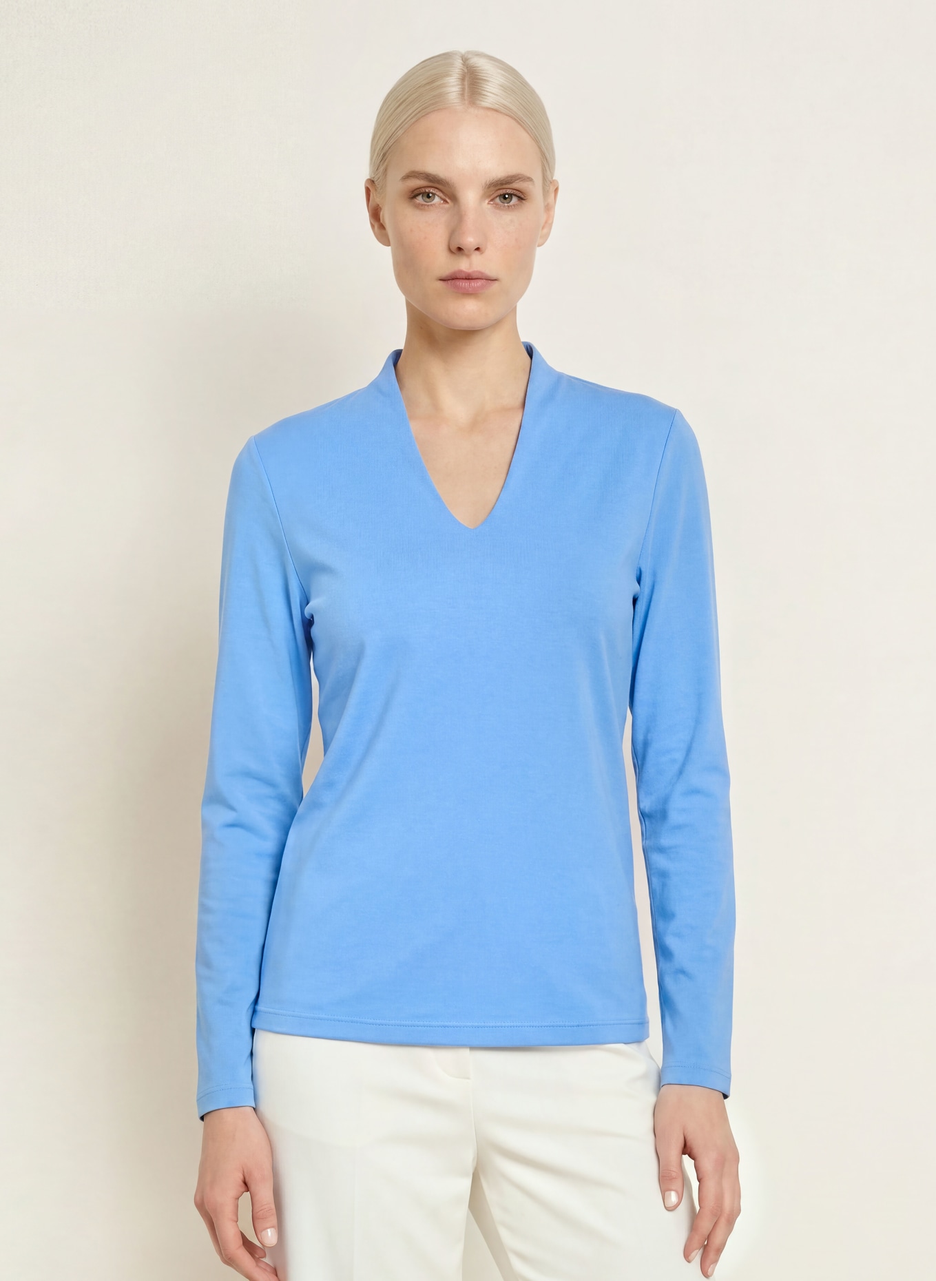 efixelle Longsleeve: LICHTBLAUW