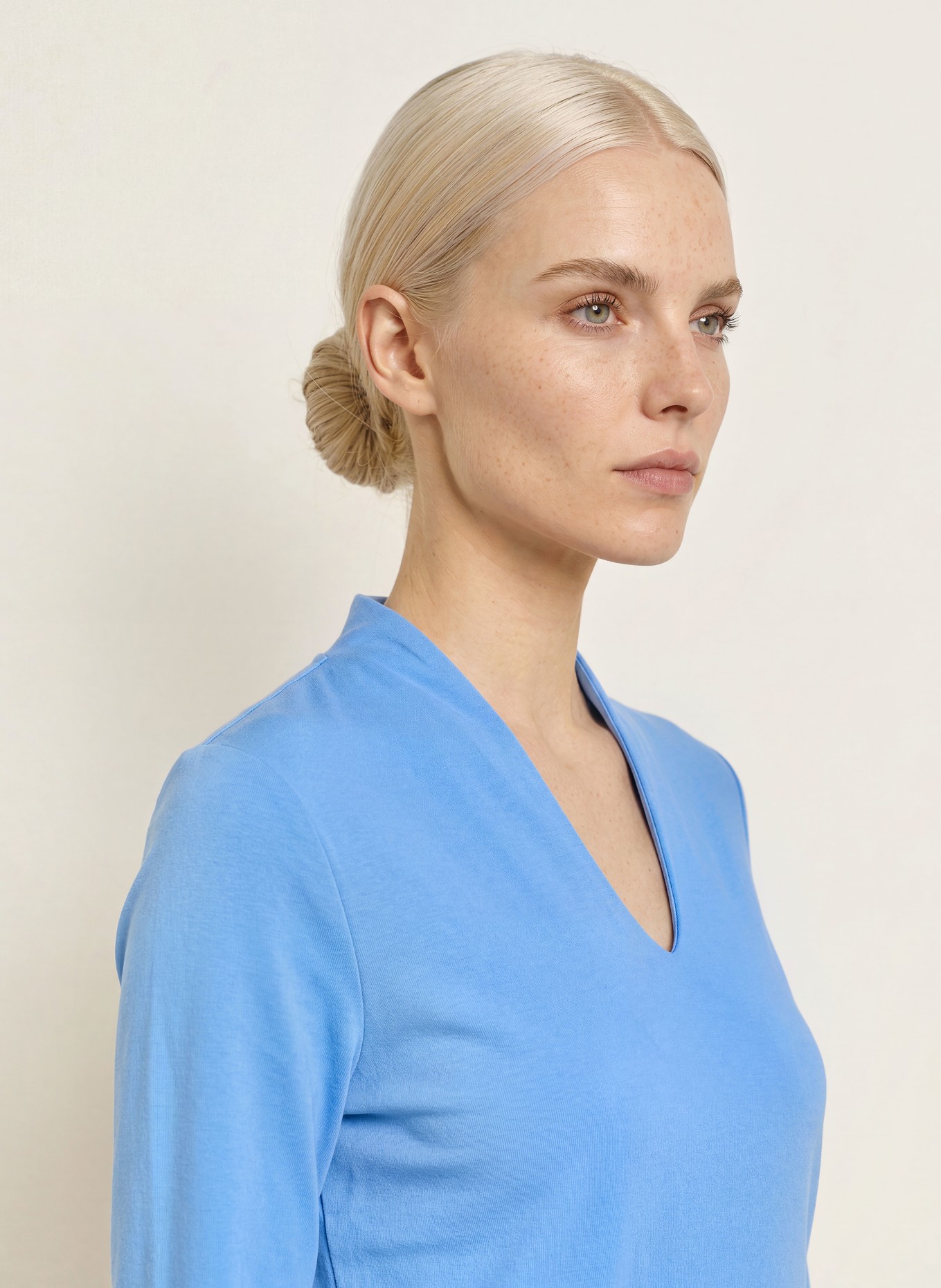 efixelle Longsleeve: LICHTBLAUW