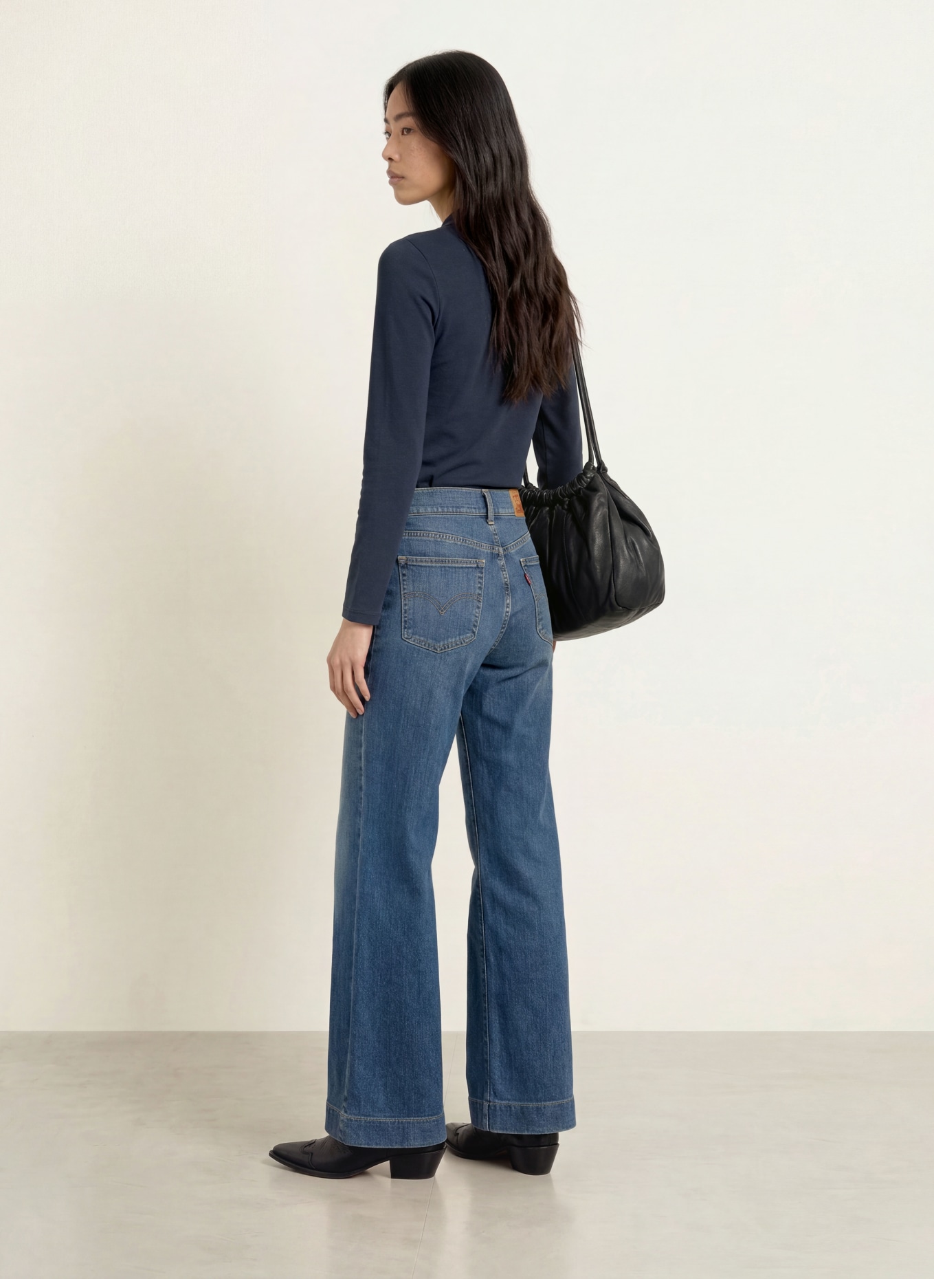 efixelle Long-sleeve shirt: DARK BLUE