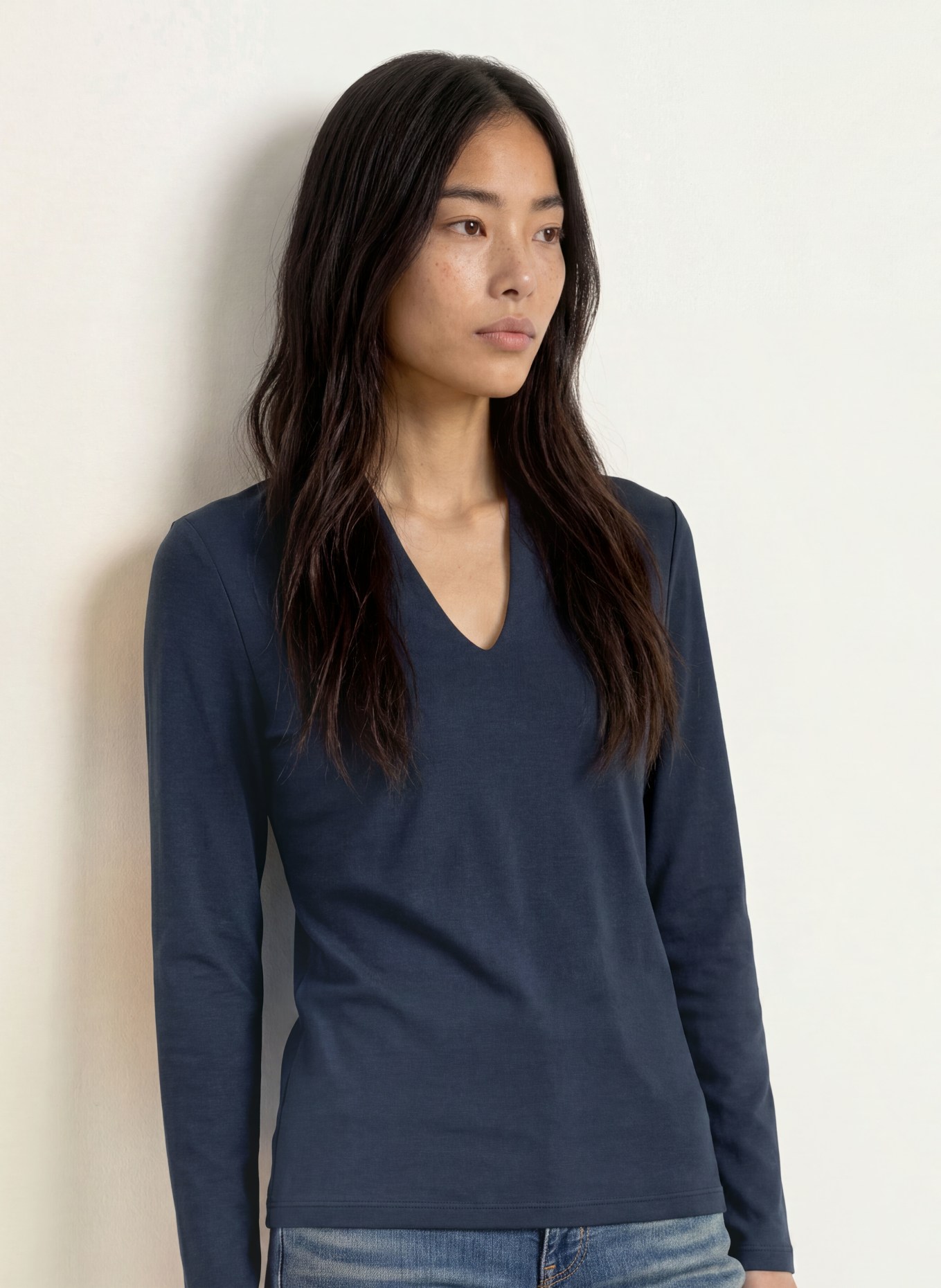 efixelle Long-sleeve shirt: DARK BLUE