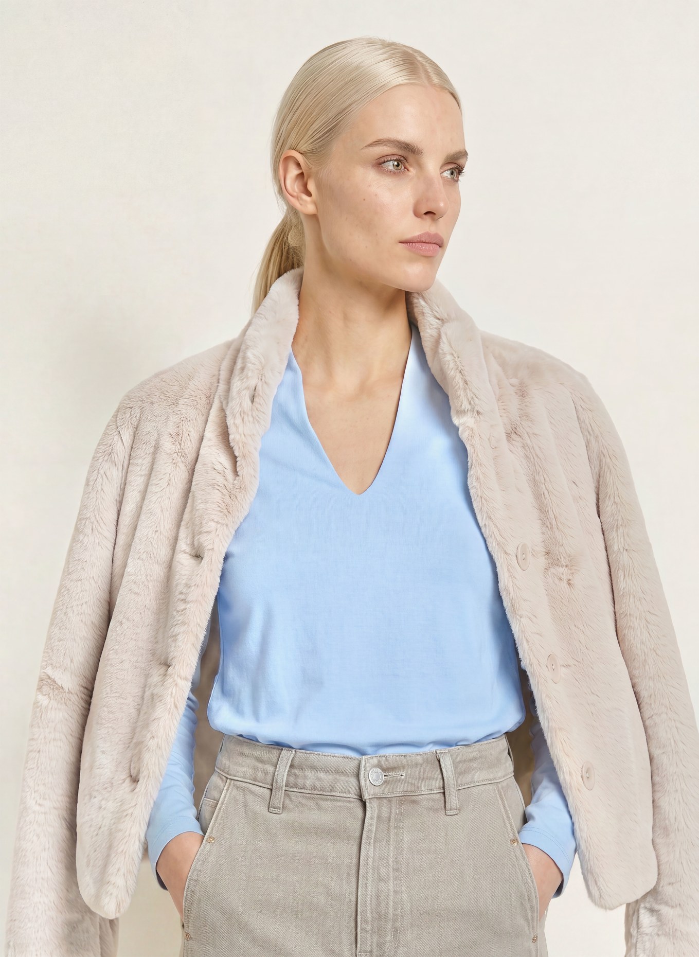 efixelle Longsleeve: HELLBLAU