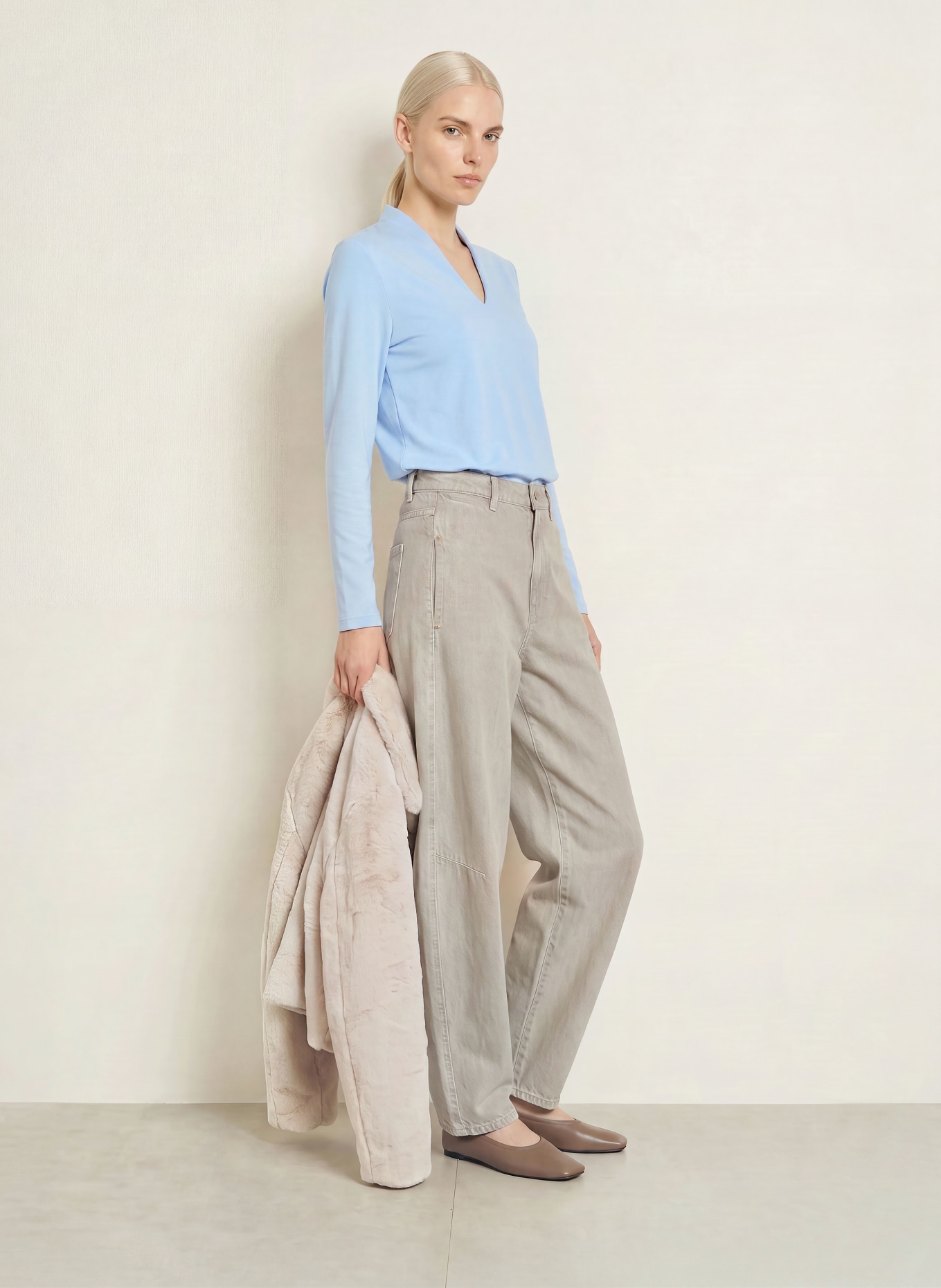 efixelle Longsleeve: HELLBLAU
