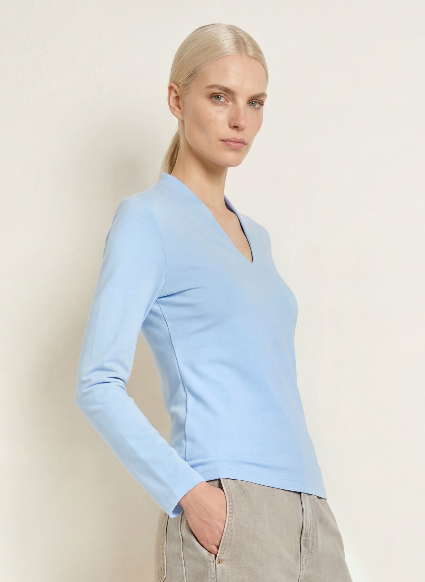 efixelle Longsleeve: HELLBLAU