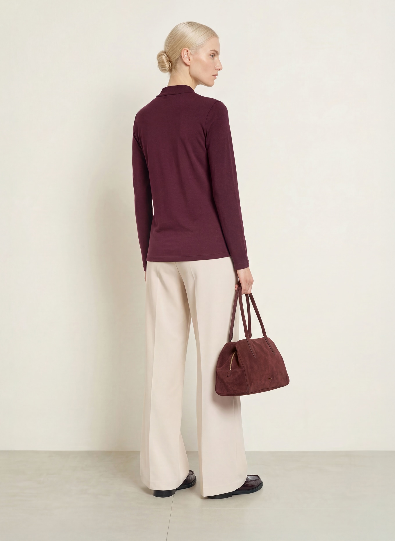 efixelle Longsleeve: DUNKELROT