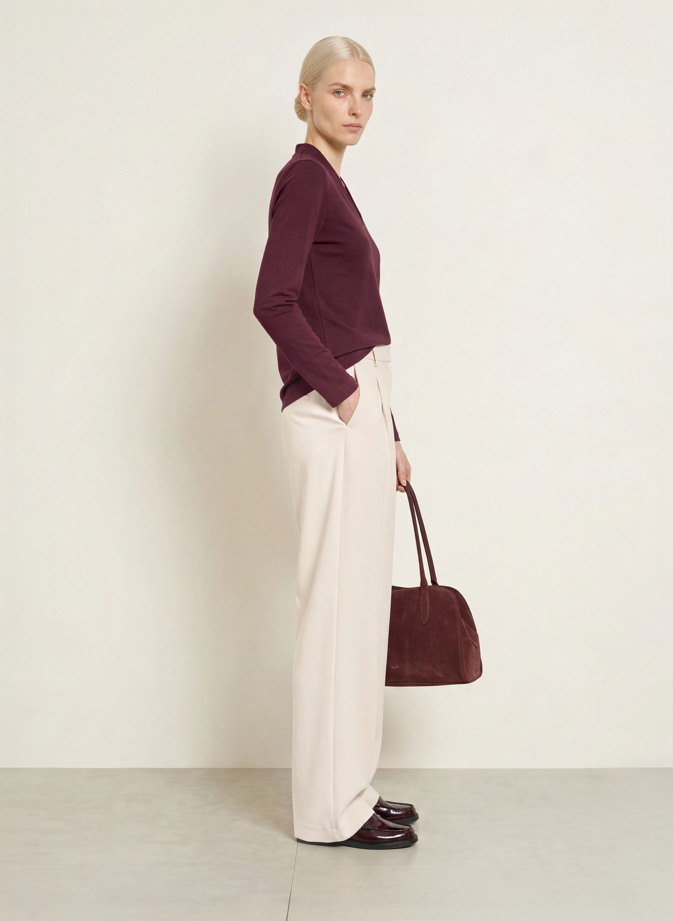 efixelle Longsleeve: DUNKELROT