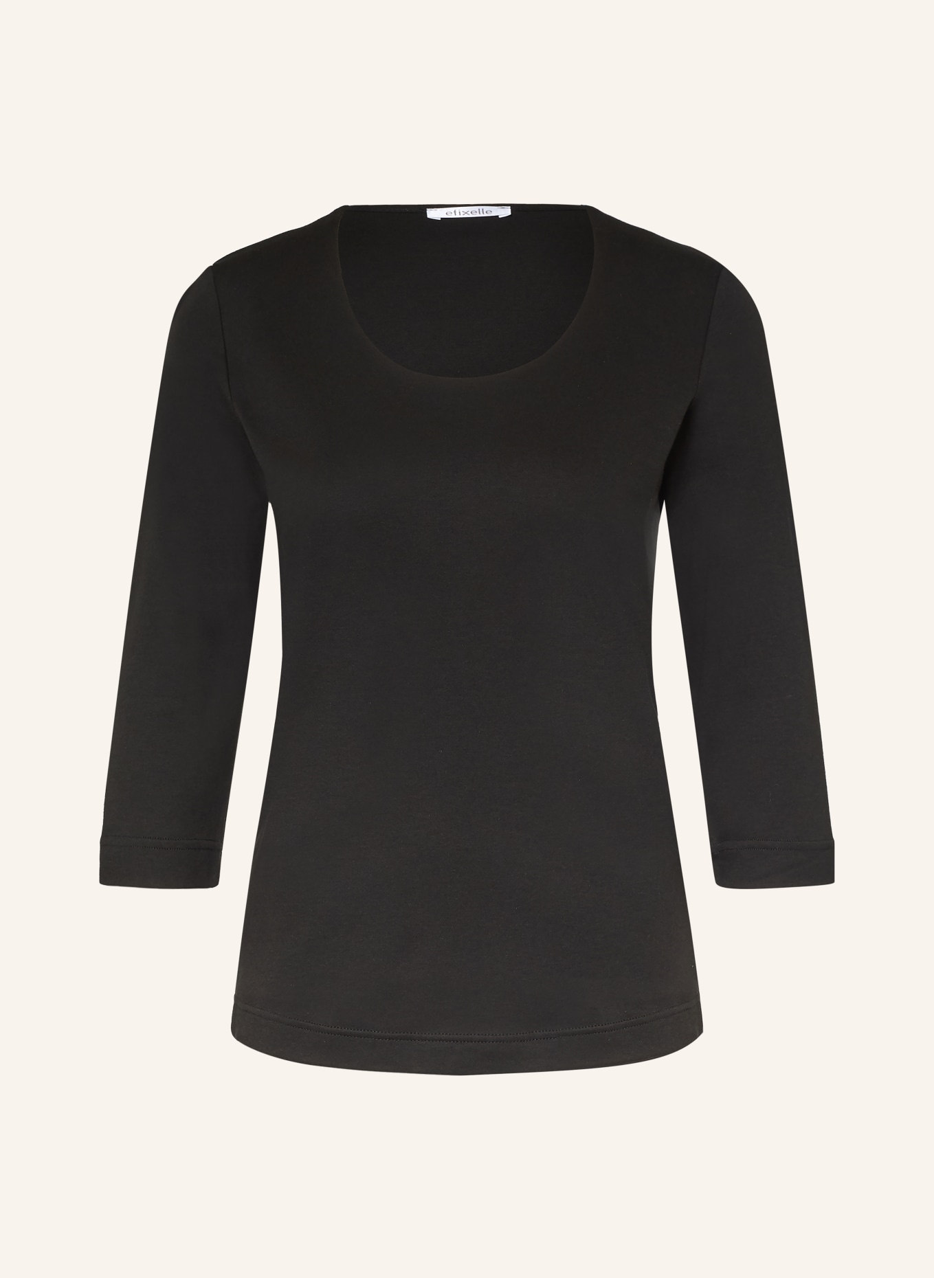efixelle Shirt with 3/4 sleeves: BLACK