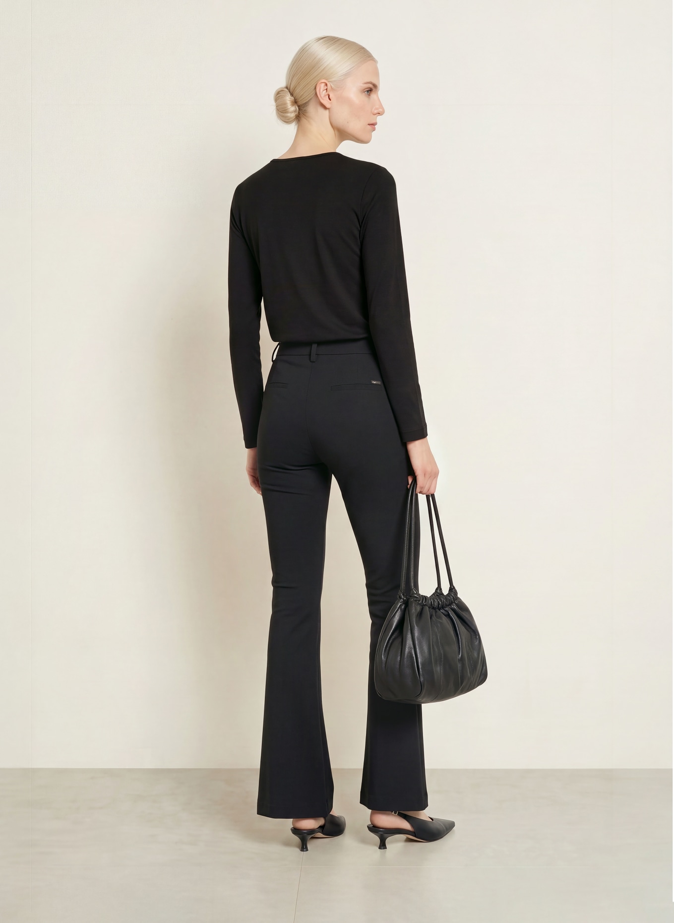 efixelle Shirt with 3/4 sleeves: BLACK