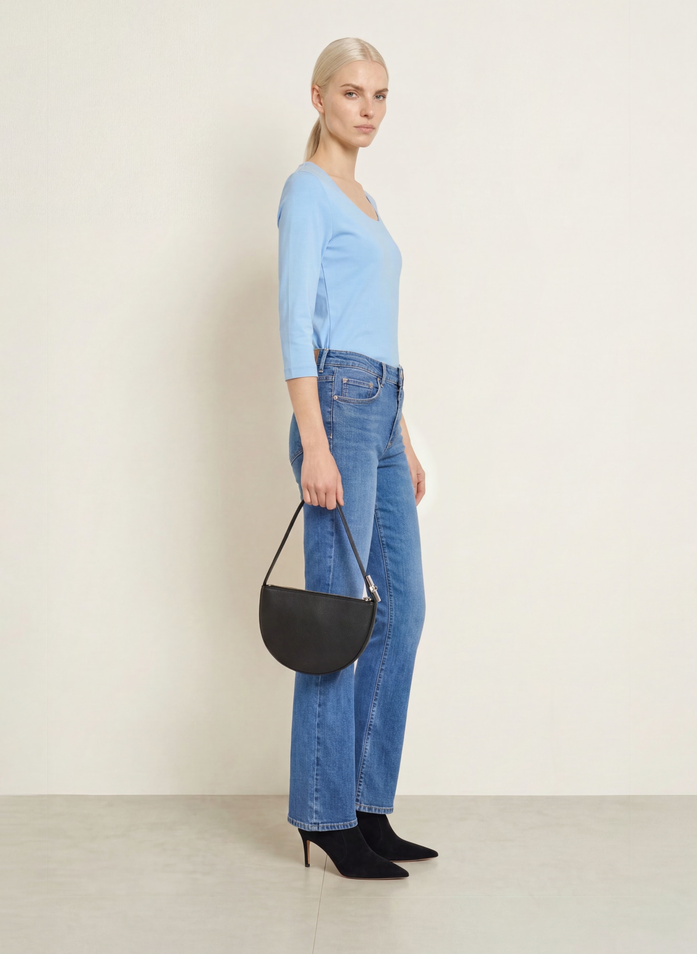efixelle Haut à manches 3/4: BLEU CLAIR