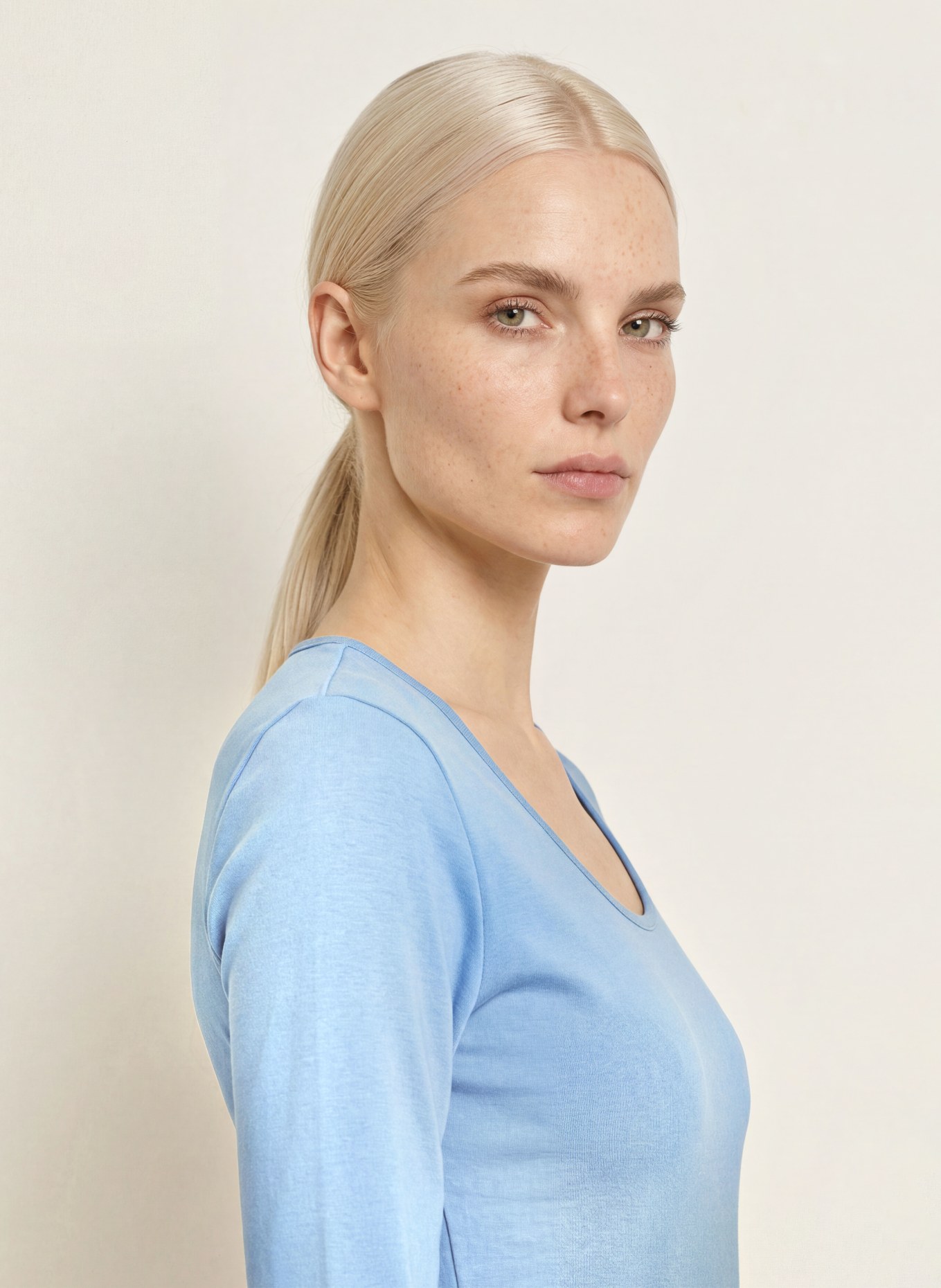 efixelle Haut à manches 3/4: BLEU CLAIR