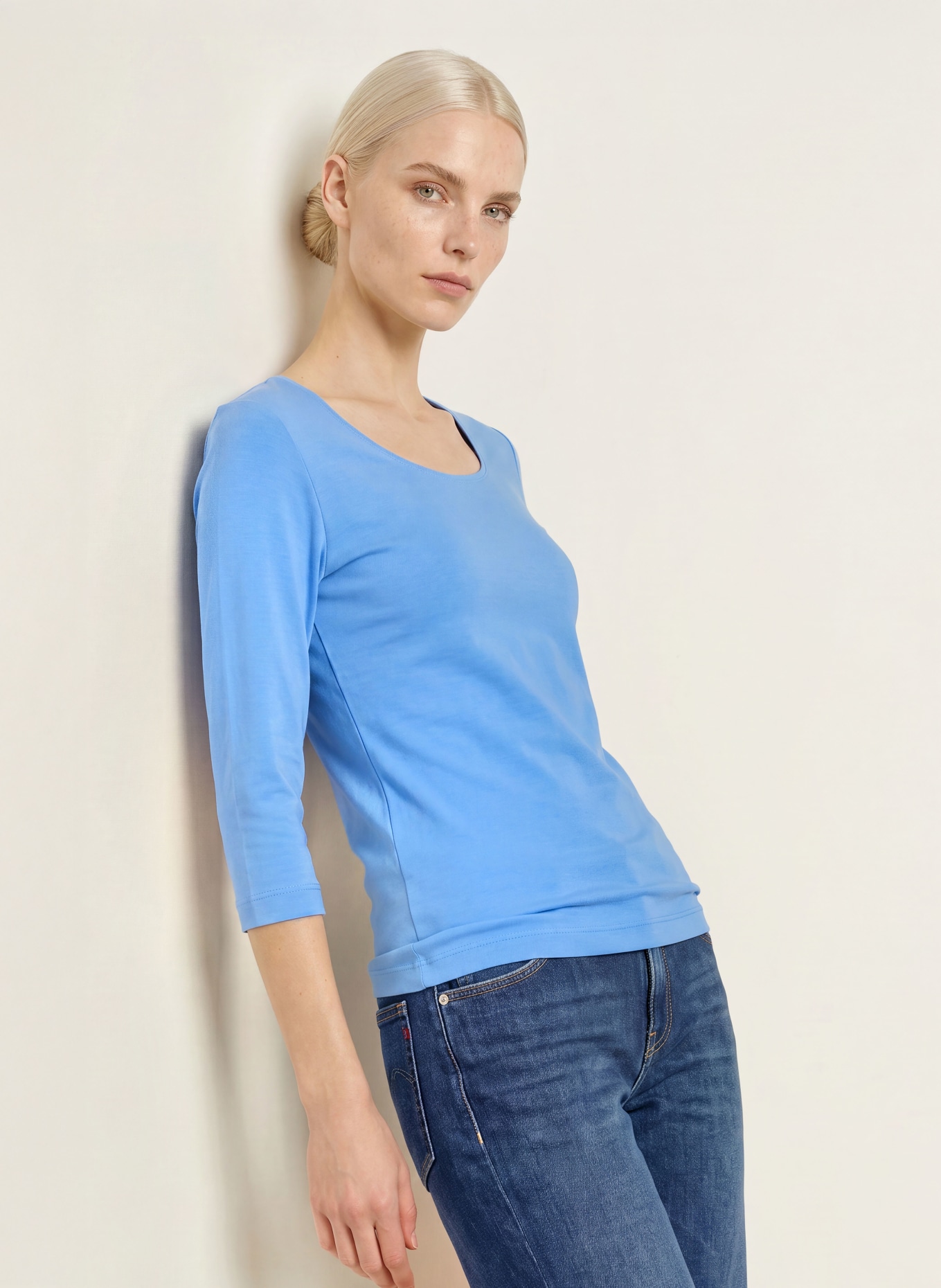 efixelle Shirt met 3/4-mouwen: BLAUW