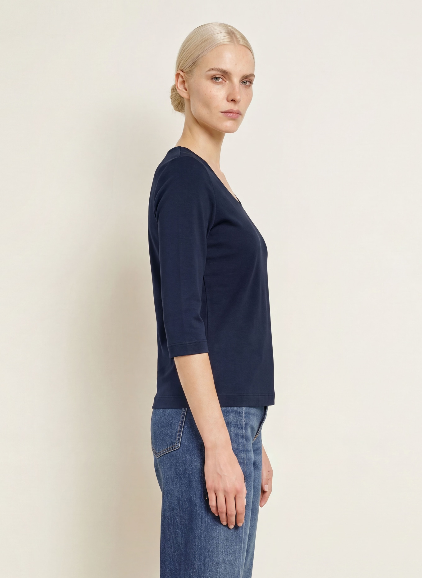 efixelle Shirt mit 3/4-Arm: DUNKELBLAU