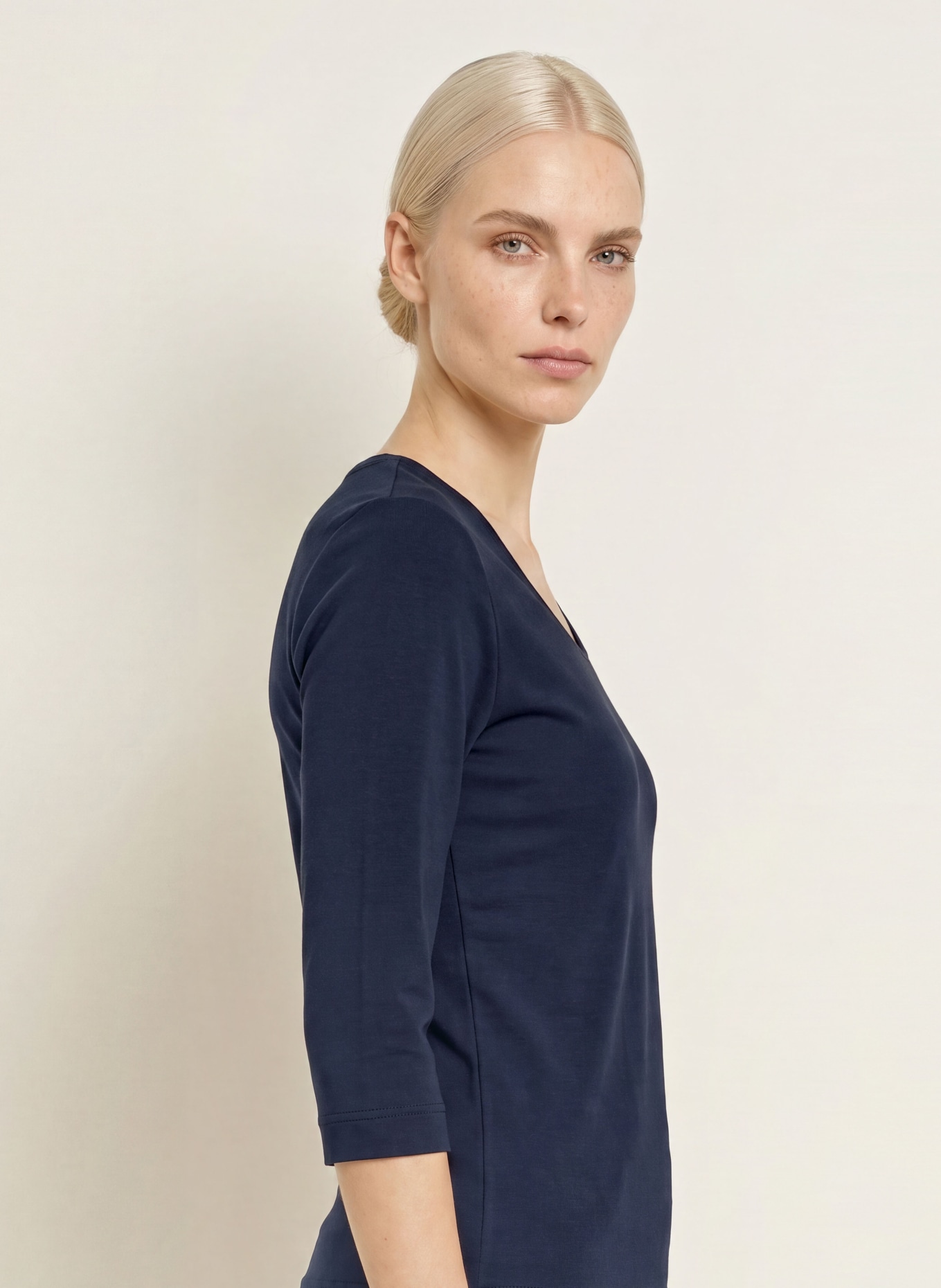 efixelle Shirt mit 3/4-Arm: DUNKELBLAU