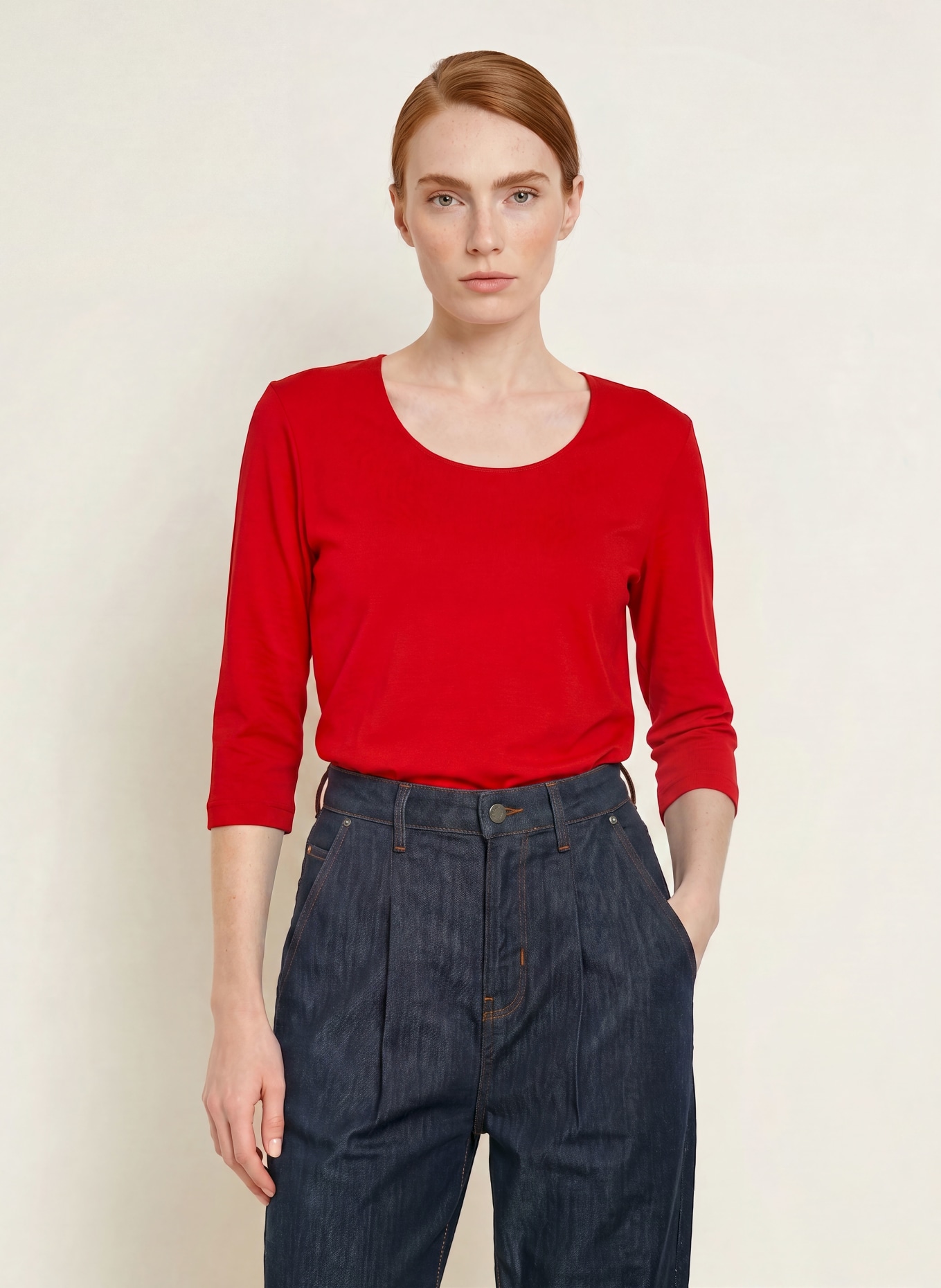 efixelle Haut à manches 3/4: ROUGE
