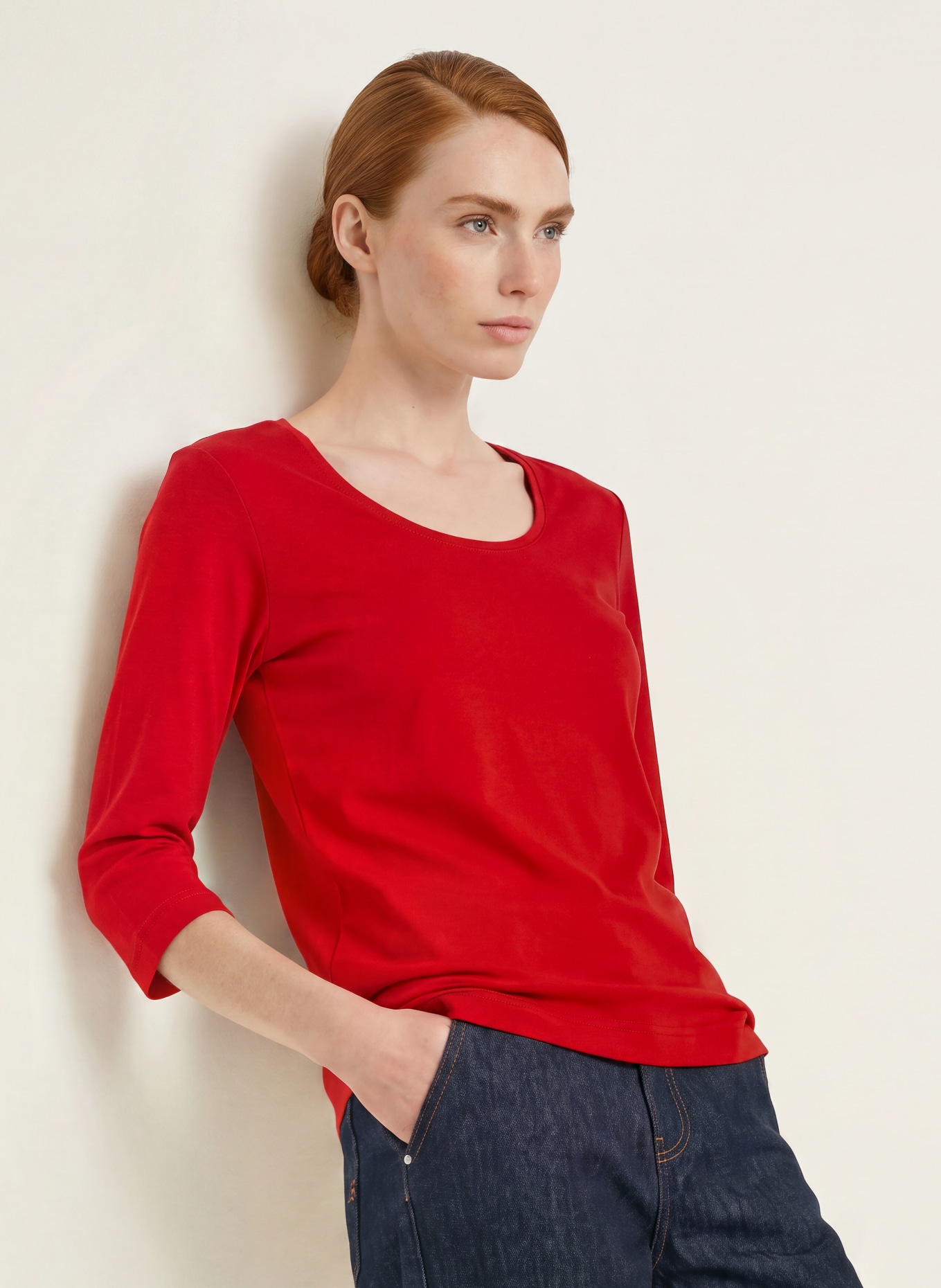efixelle Haut à manches 3/4: ROUGE