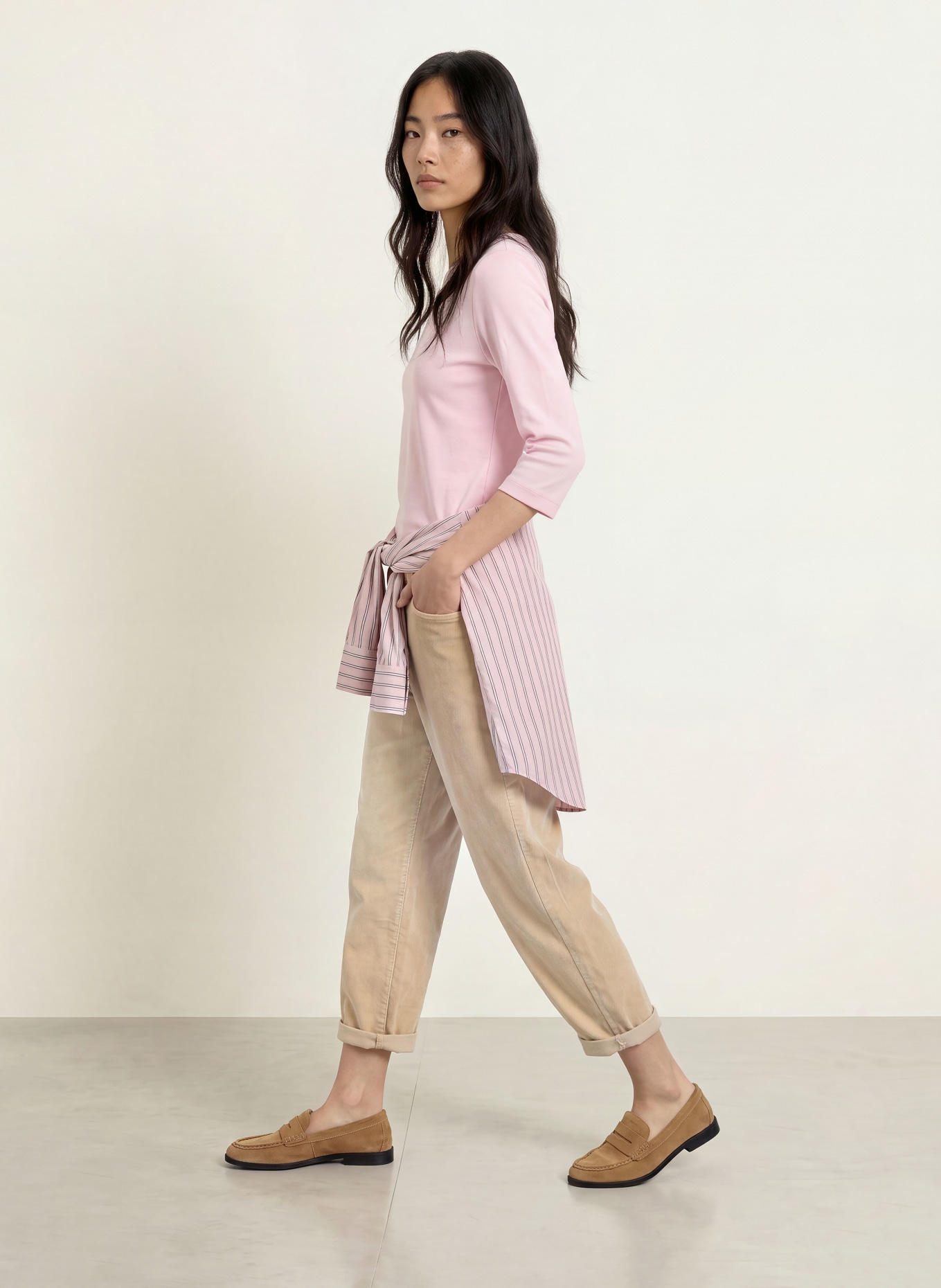 efixelle Shirt mit 3/4-Arm: ROSA