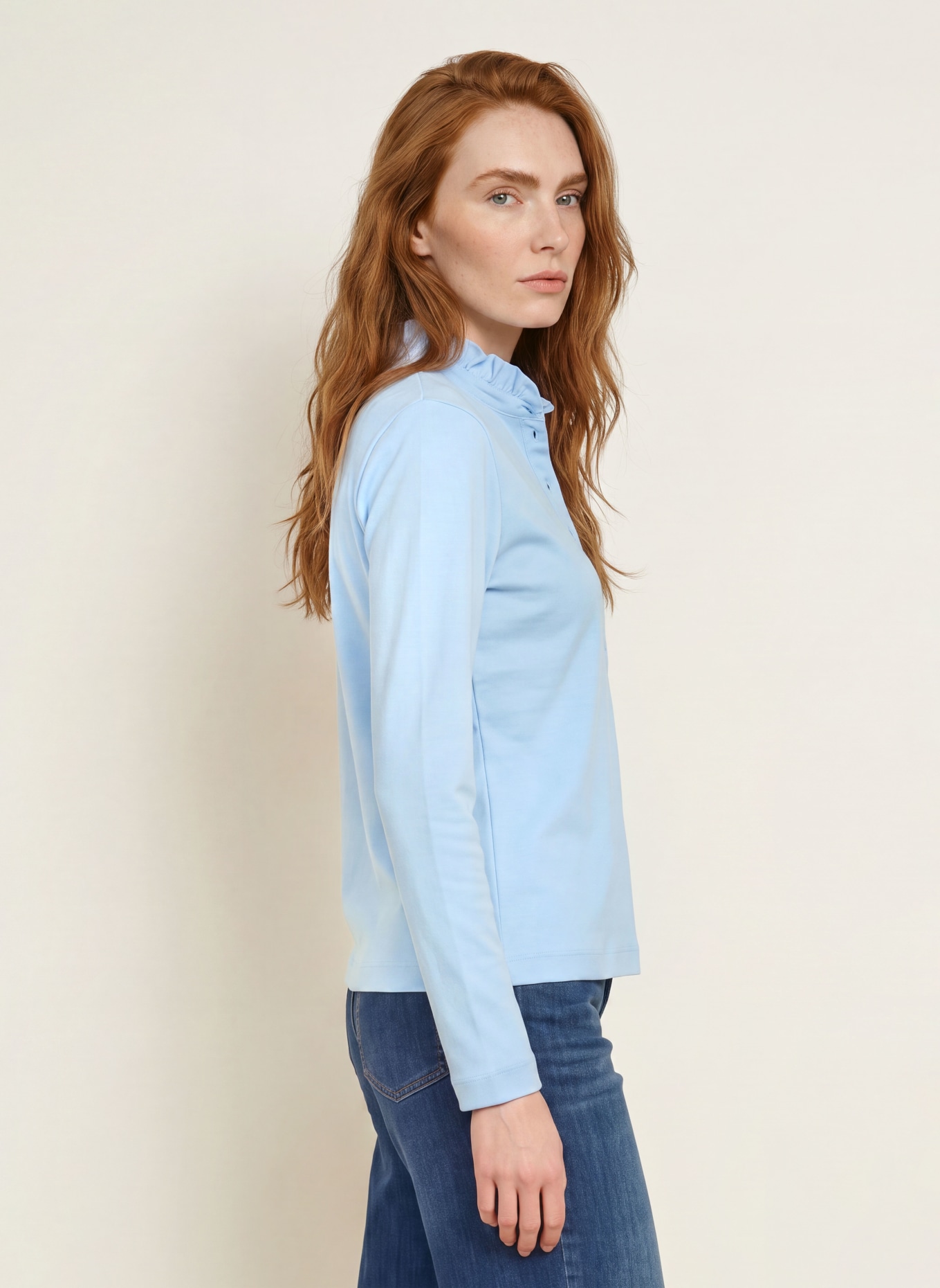 efixelle Haut à manches longues: BLEU CLAIR