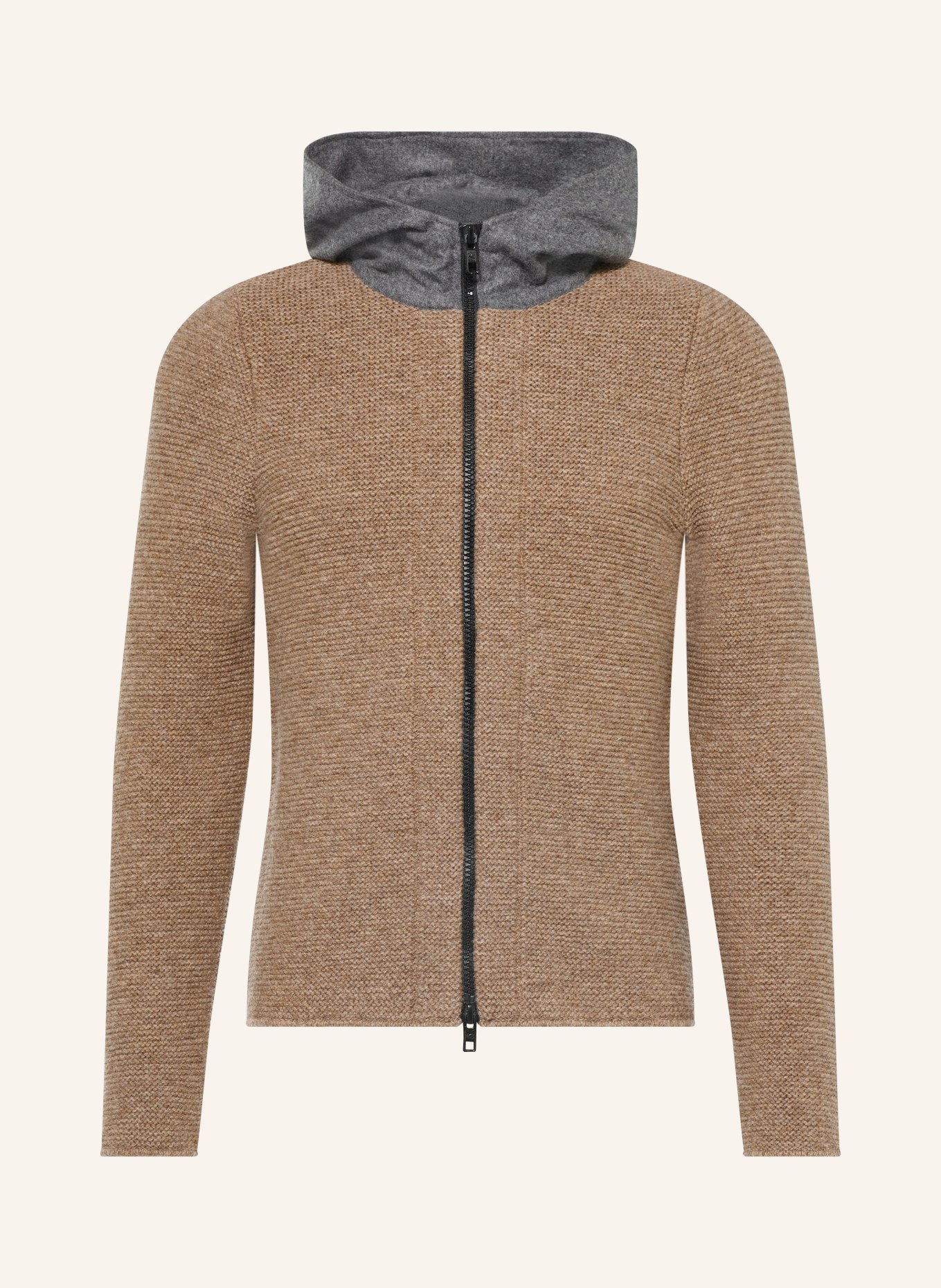 Grasegger Vest: TAUPE / DONKERGRIJS