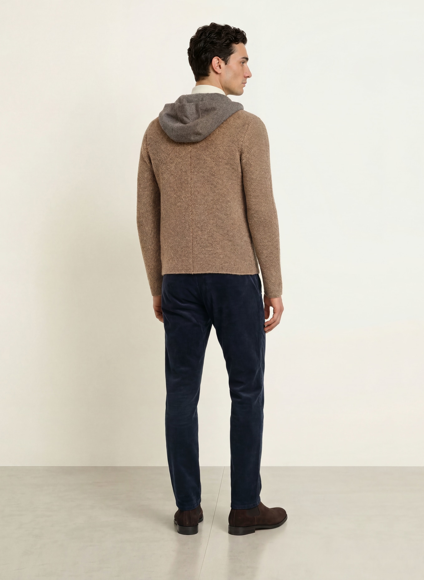Grasegger Vest: TAUPE / DONKERGRIJS
