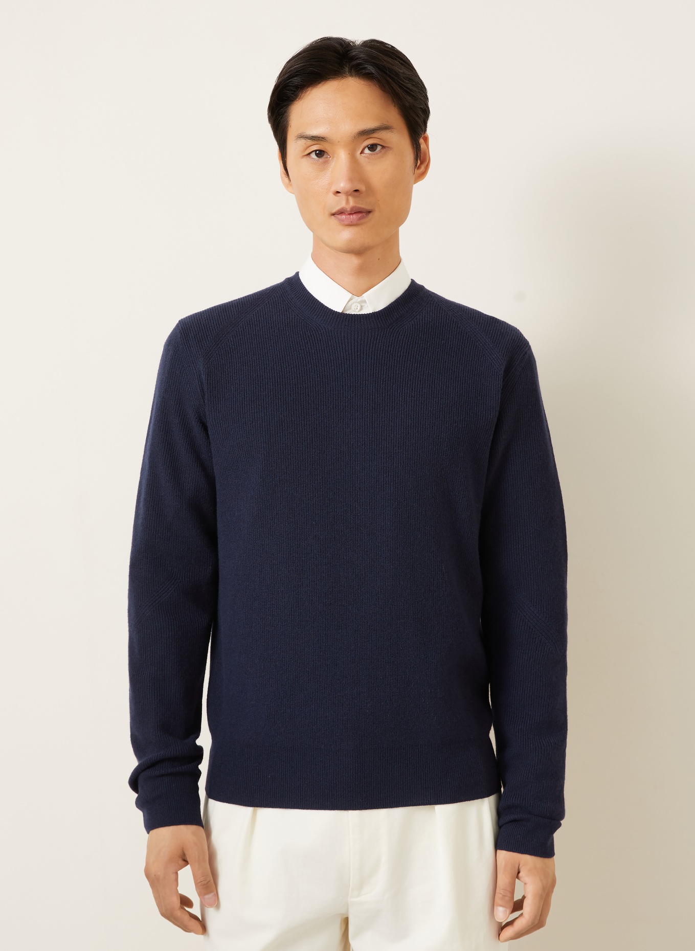 RALPH LAUREN PURPLE LABEL Cashmere-Pullover: DUNKELBLAU
