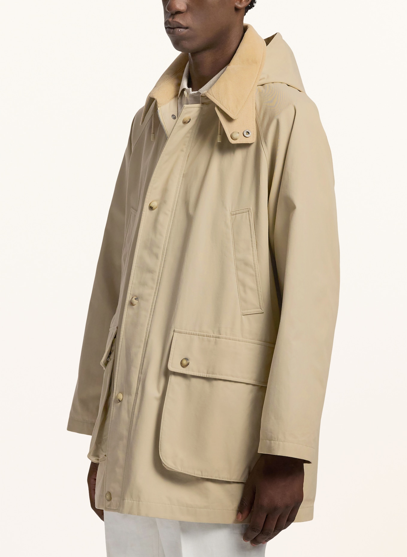 RALPH LAUREN PURPLE LABEL Parka cu glugă detașabilă: BEJ