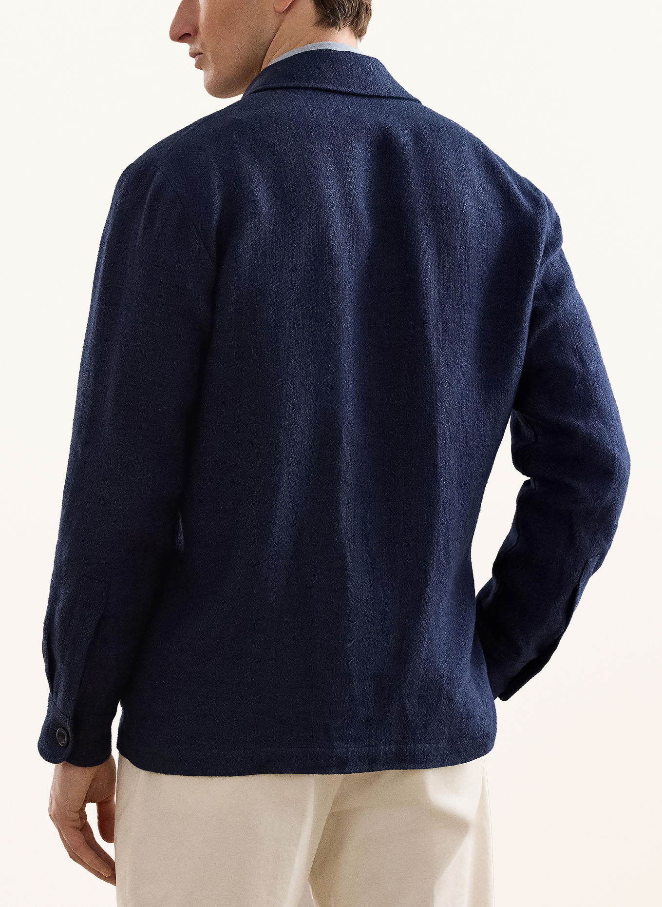 RALPH LAUREN PURPLE LABEL Sakko SHIRLEY Regular Fit mit Leinen: DUNKELBLAU