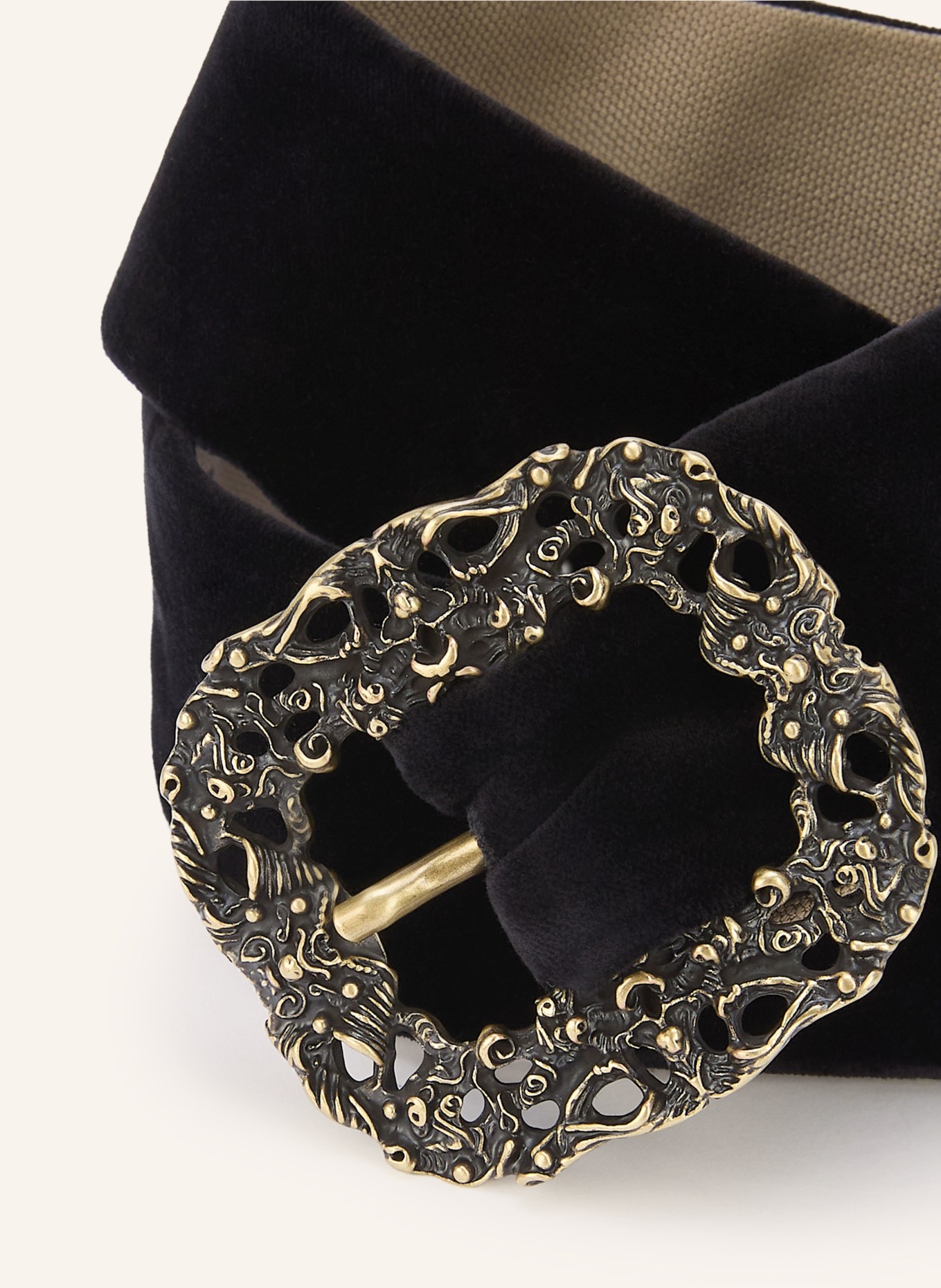 Gottseidank GUSTI Velvet Belt: BLACK / GOLD